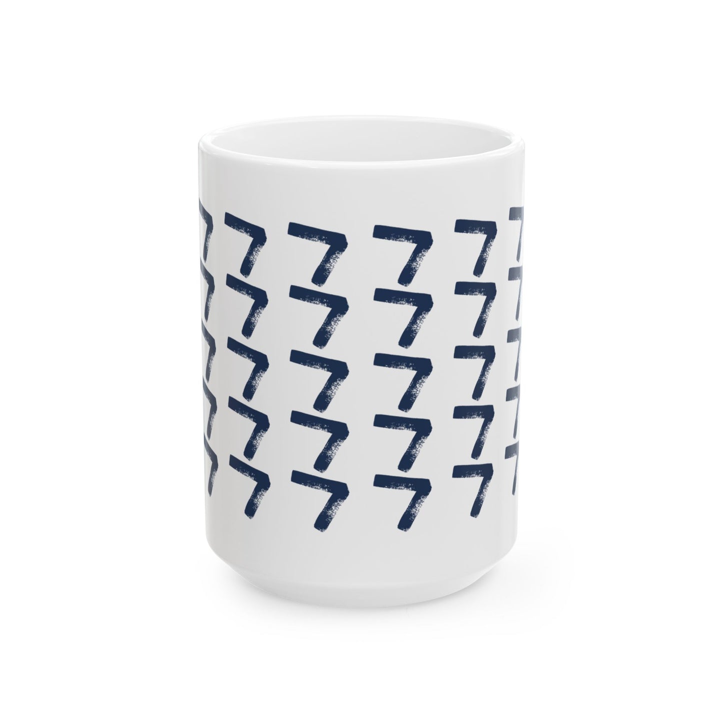 Navy Pattern Ceramic Coffee Mug, Distressed Brush Pattern Indigo Tea Cup for Home, Office, Cute Coffee Cup, Tea Lover's Mug, Unisex gift