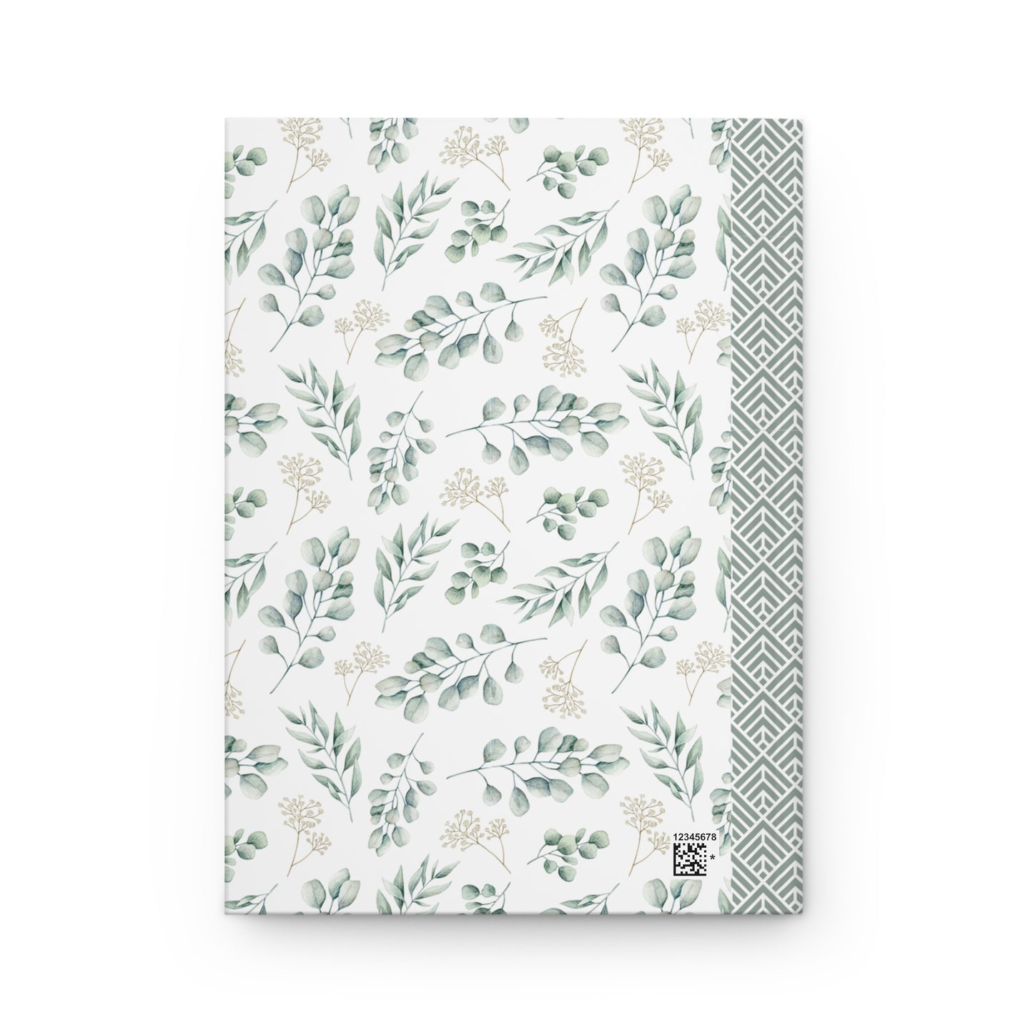 Hardcover Journal Eucalyptus Floral Design, Elegant Notebook, Eco-Friendly Diary, Gift for Writers, Journaling, Greenery Design