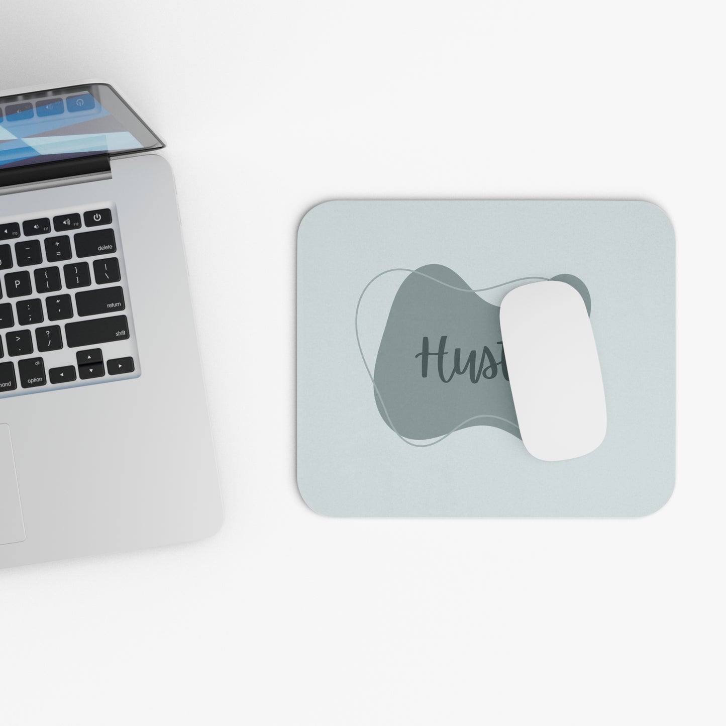 Motivational Mouse Pad - Hustle Desk Accessory, Office Gift, Work From Home Decor, Productivity Tool, Minimalist Design