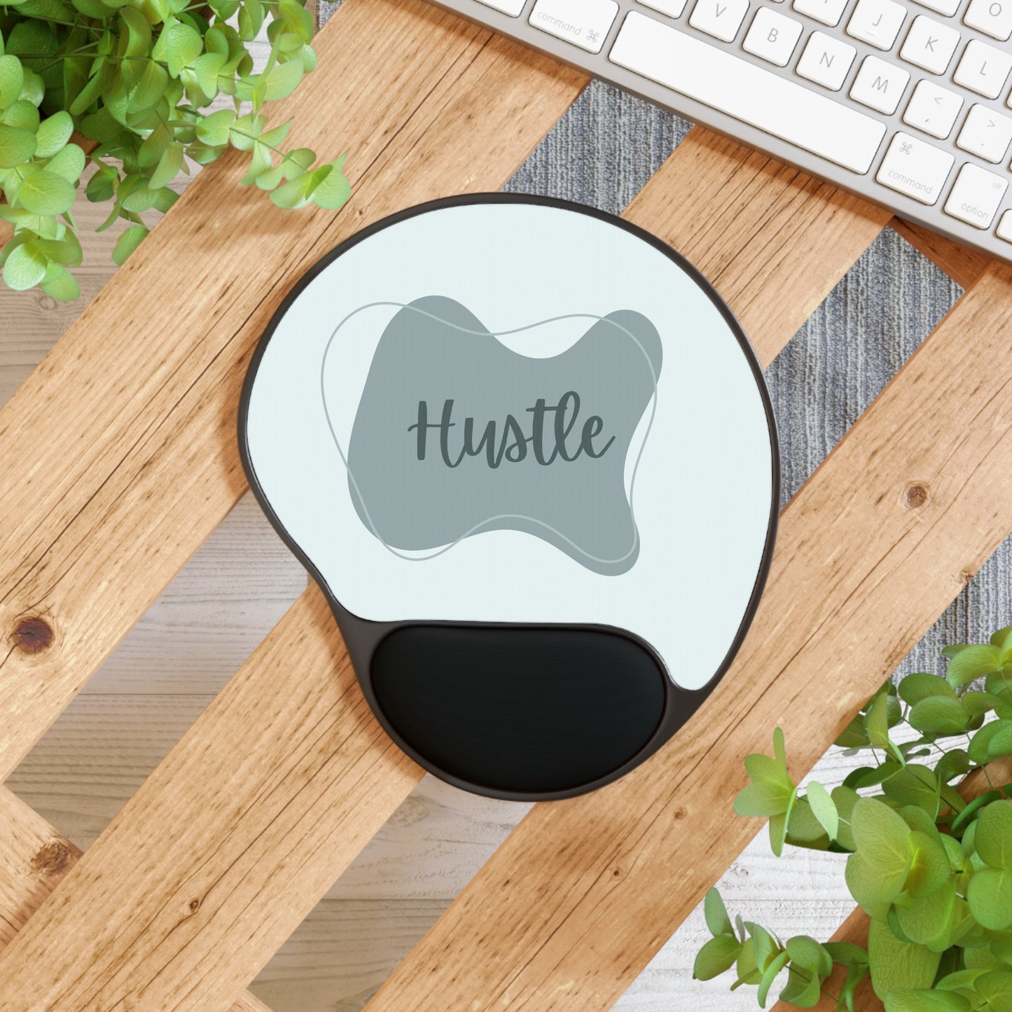 Motivational Mouse Pad with Wrist Rest - Perfect for Office, Home, Gaming, Gifts, Hustle Inspiration