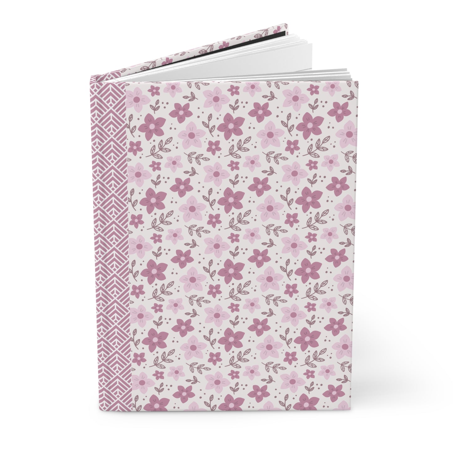 Pink Floral Hardcover Journal | Elegant Notebook for Writing, Journaling, Gift for Her, Inspiration Diary, Floral Design Notes