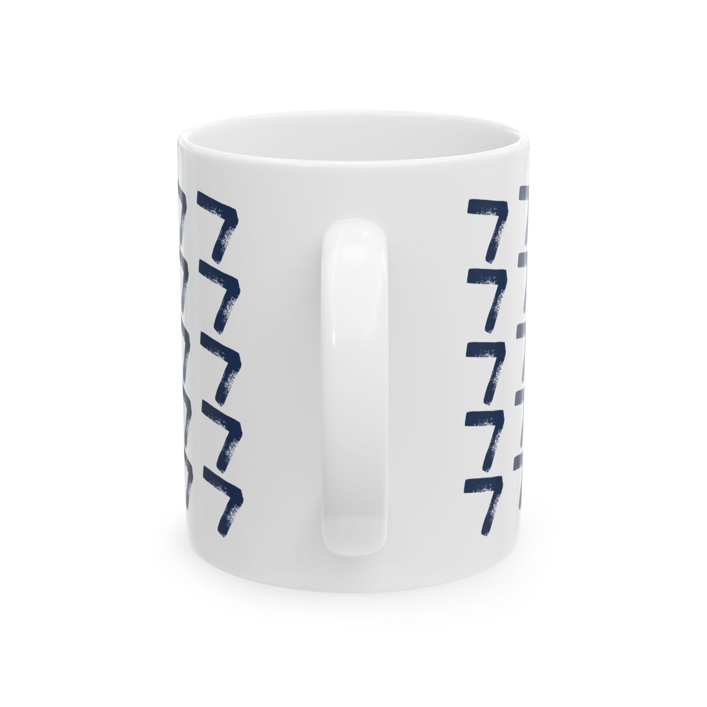 Navy Pattern Ceramic Coffee Mug, Distressed Brush Pattern Indigo Tea Cup for Home, Office, Cute Coffee Cup, Tea Lover's Mug, Unisex gift
