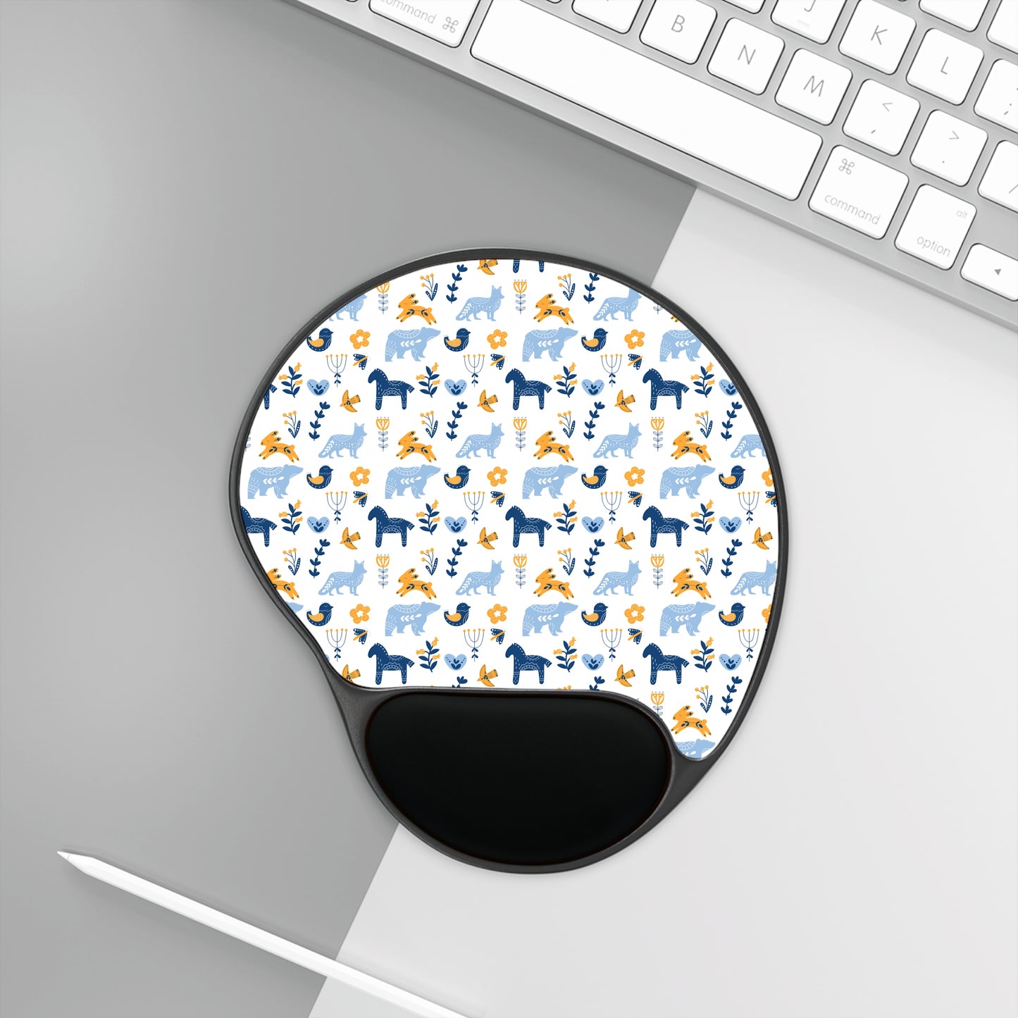 Mouse Pad with Wrist Rest, Ergonomic Mousepad with Wrist Support, Gaming Mousepad, Nordic Scandinavian Style Inspired Home Office Decor