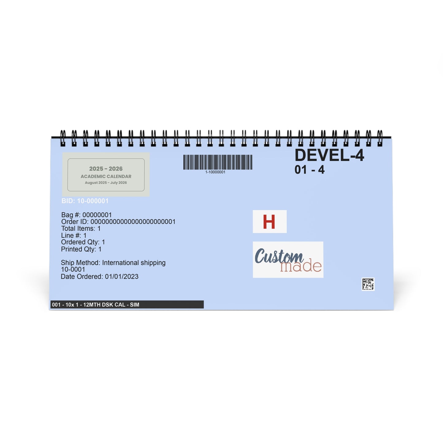 Academic Desktop Calendar 2025-2026, August-July, Moted Boho Earthy Design, Planner, Organizer, Back to School Gift for Students Teachers
