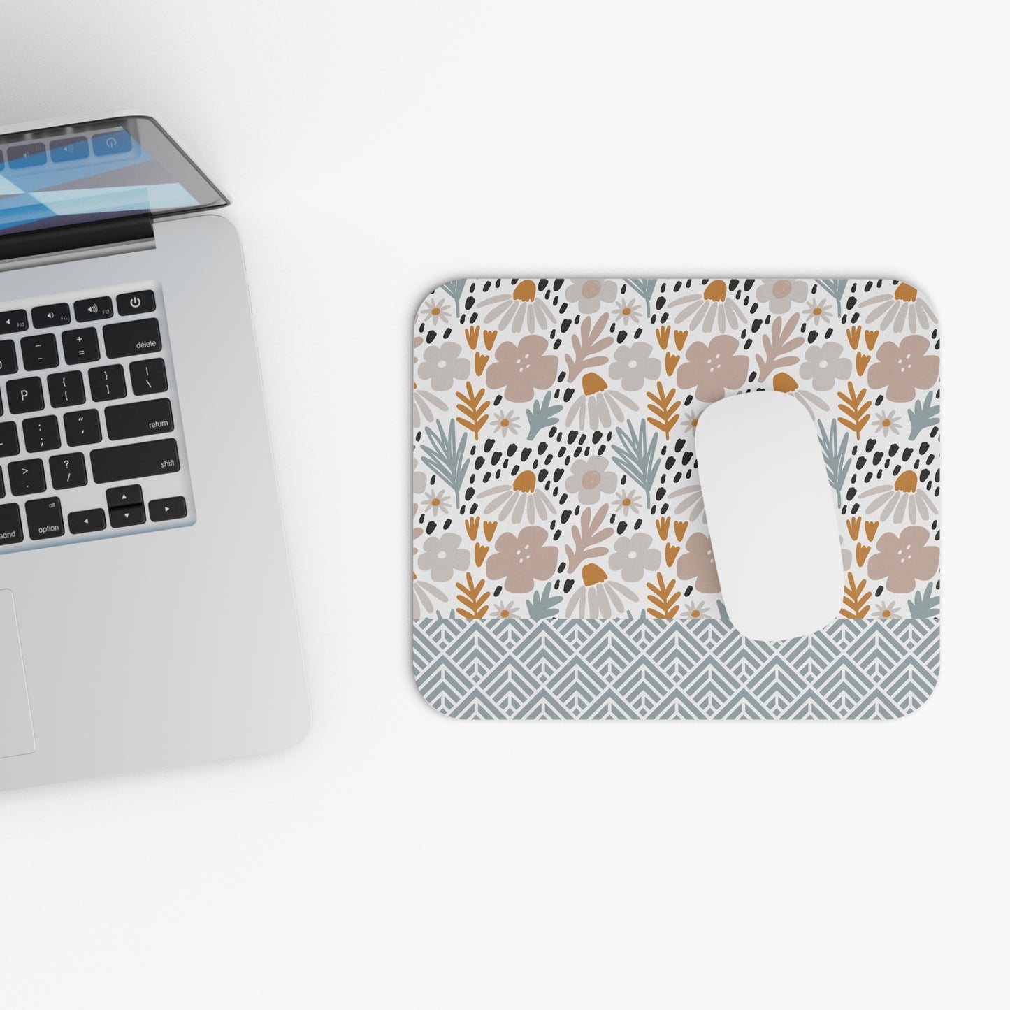 Floral Mouse Pad - Cute Desk Accessory, Office Gift, Decorative Mouse Mat, Laptop Essentials, Computer Decor