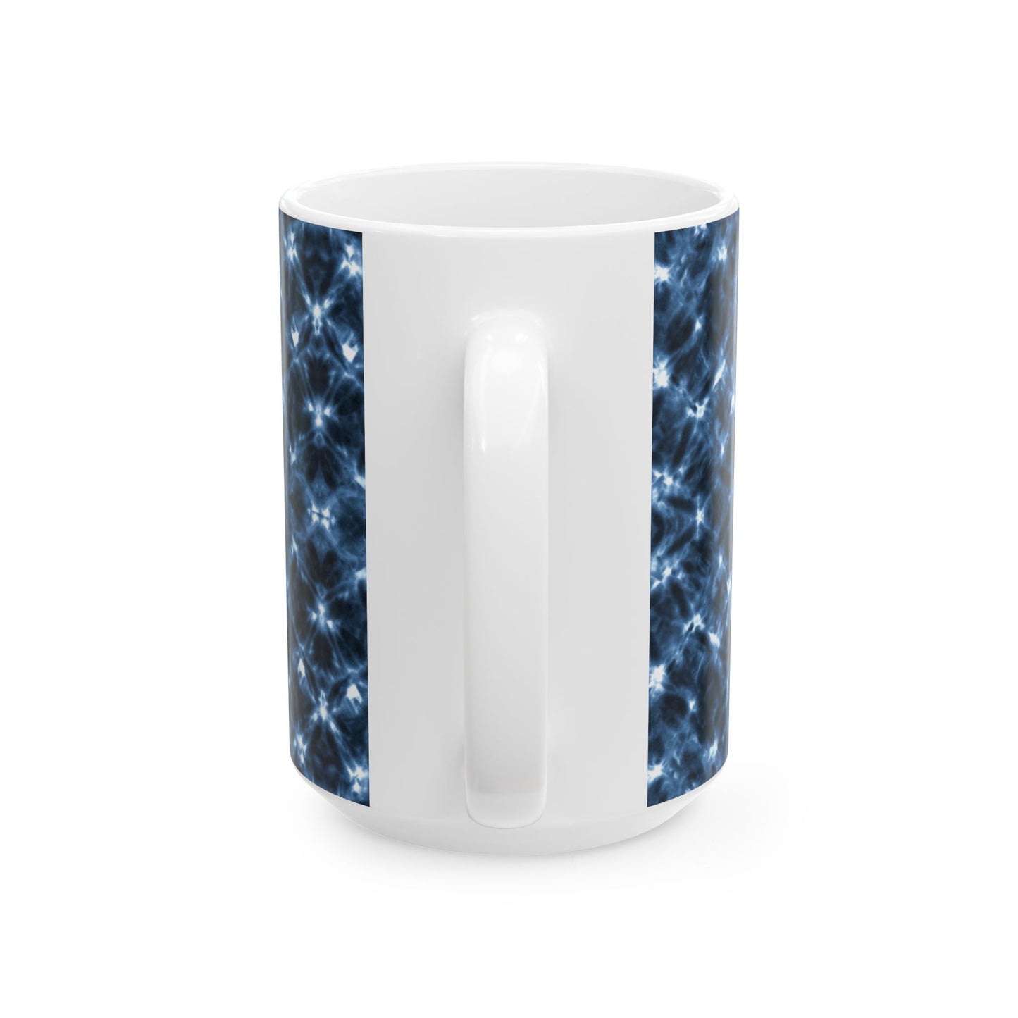 Tie Dye Shibori Print Ceramic Coffee Mug | Indigo Indian Design, Blue and White Tea Cup, Gift for Coffee Lovers, Gift for Her, Gift for Boss