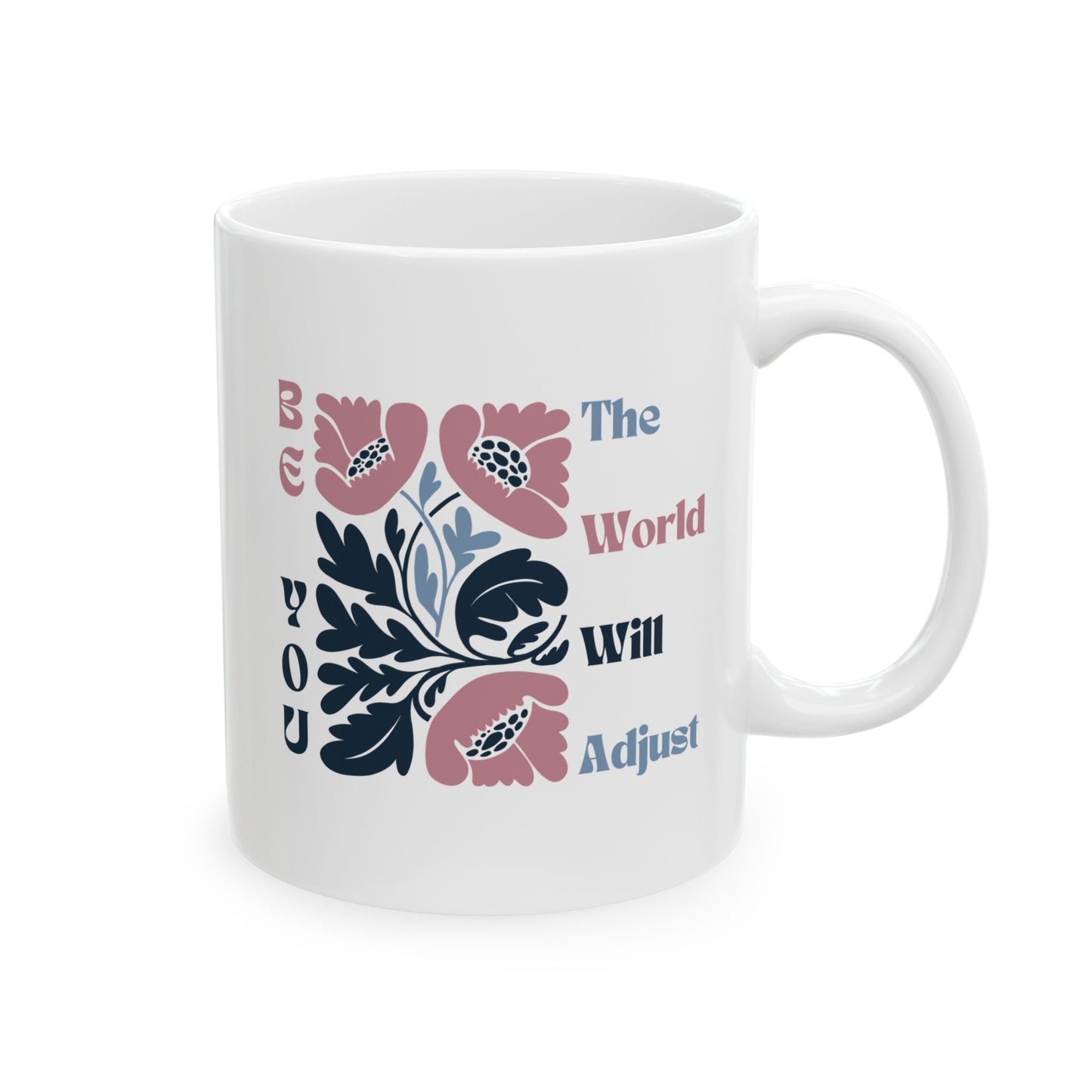 Mug, Inspirational Pink and Blue Matisse Flowers Be You Quote, Coffee Cup Gift for Her, Floral Tea Mug, Motivational Ceramic Cup, Unique
