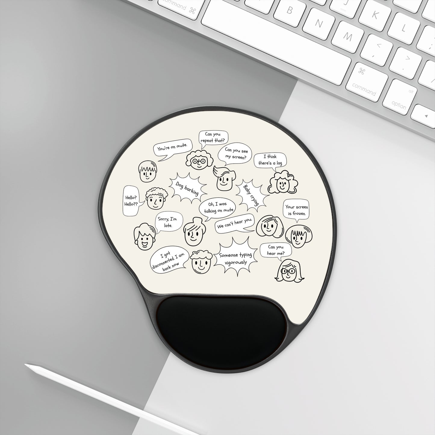 Fun Mouse Pad with Wrist Rest - Perfect for Work or Study, Office Gift, Nerdy Decor, Computer Accessories, Quirky Desk