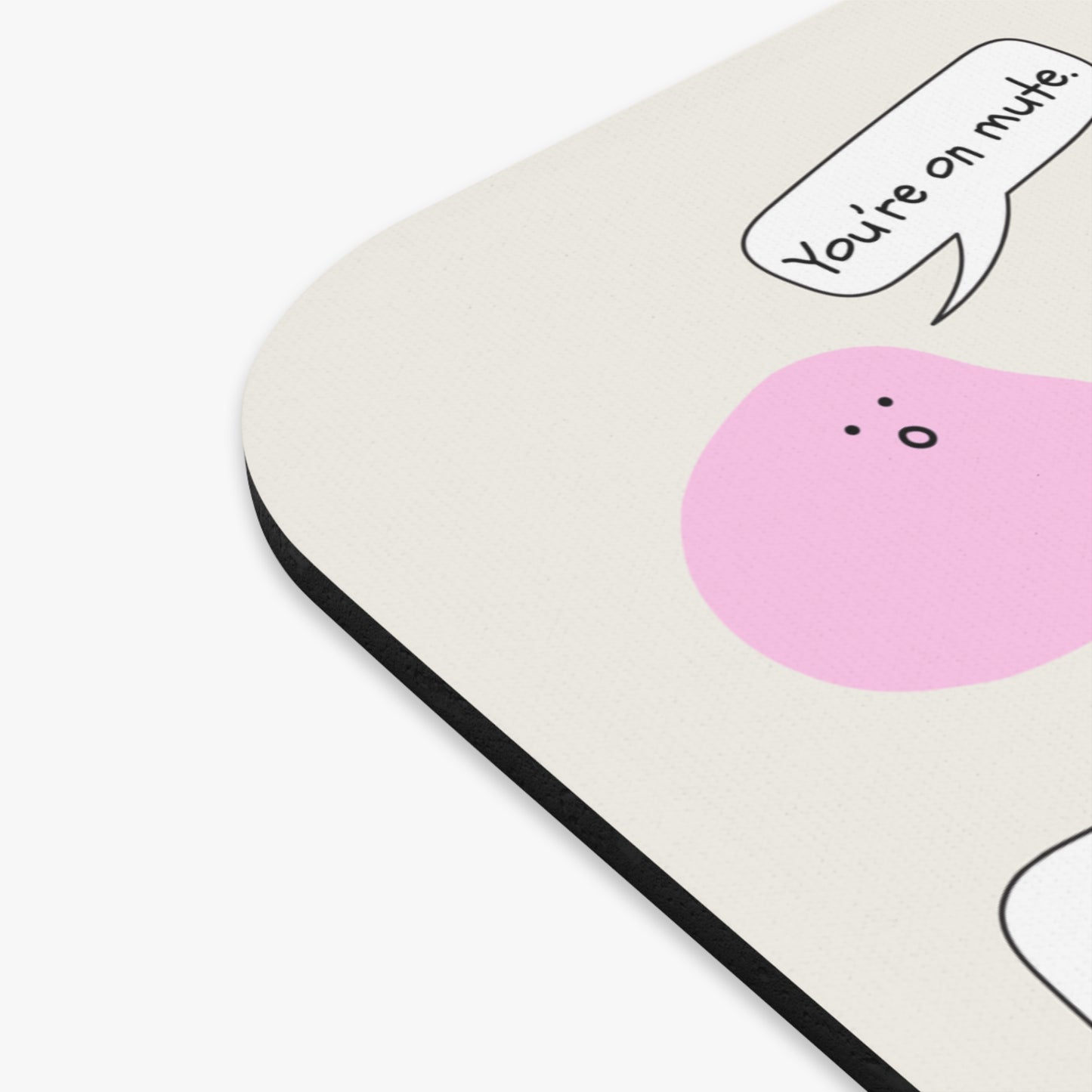 Funny Mouse Pad, Remote Work Humor, Conference Call Bingo, Work from Home Essentials, Funny Gift for Coworker, Boss, Blob Design - Beige