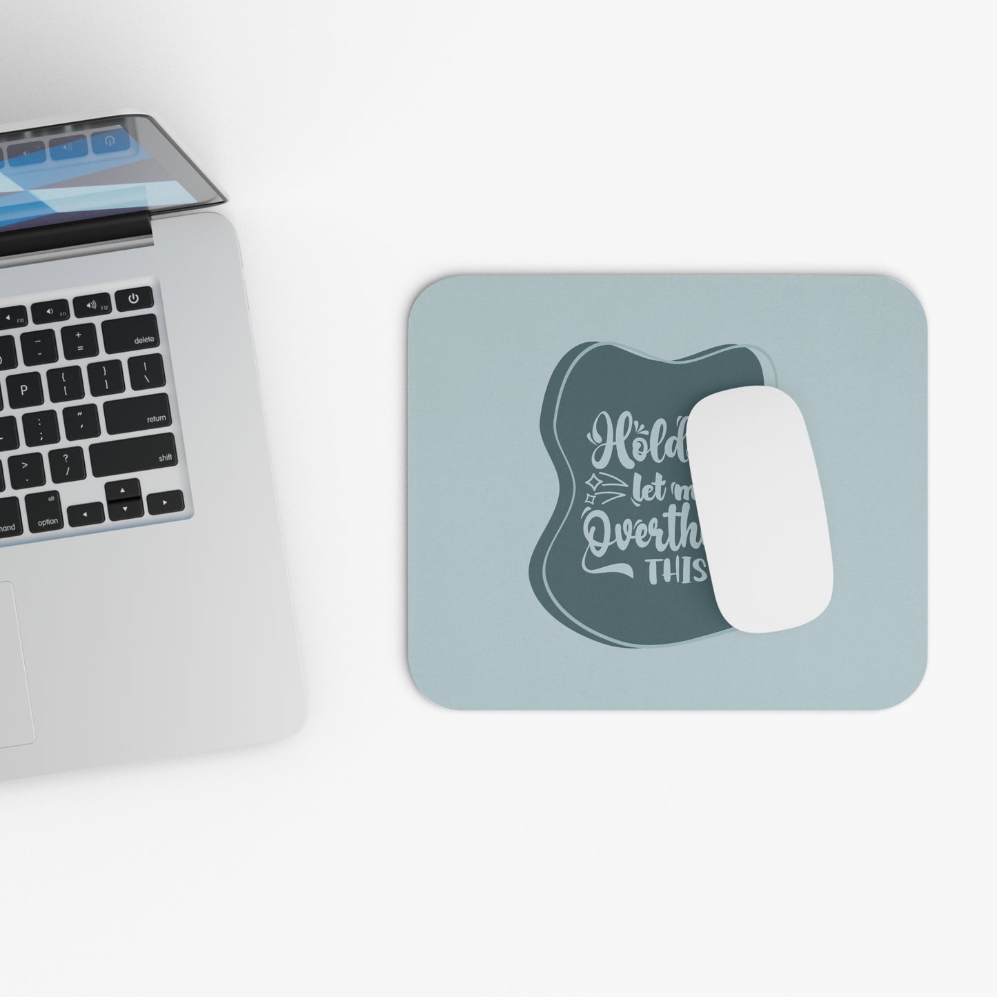 Thoughtful Mouse Pad - 'Hold on, Let me Overthink This', Desk Accessory, Gift for Students, Home Office Decor, Unique Workstation
