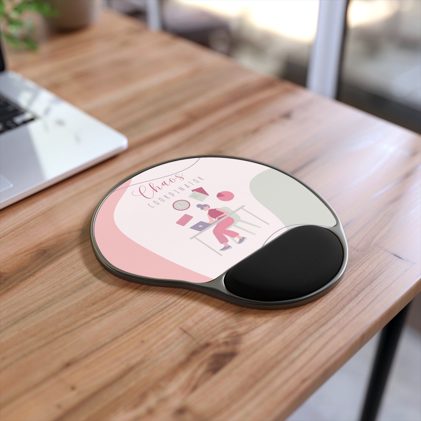 Mouse Pad, Chaos Coordinator Ergonomic Wrist Rest Pad - Funny Cute Desk Accessories, Office Gift Idea, Computer Desk Decor, Coworker Gift,