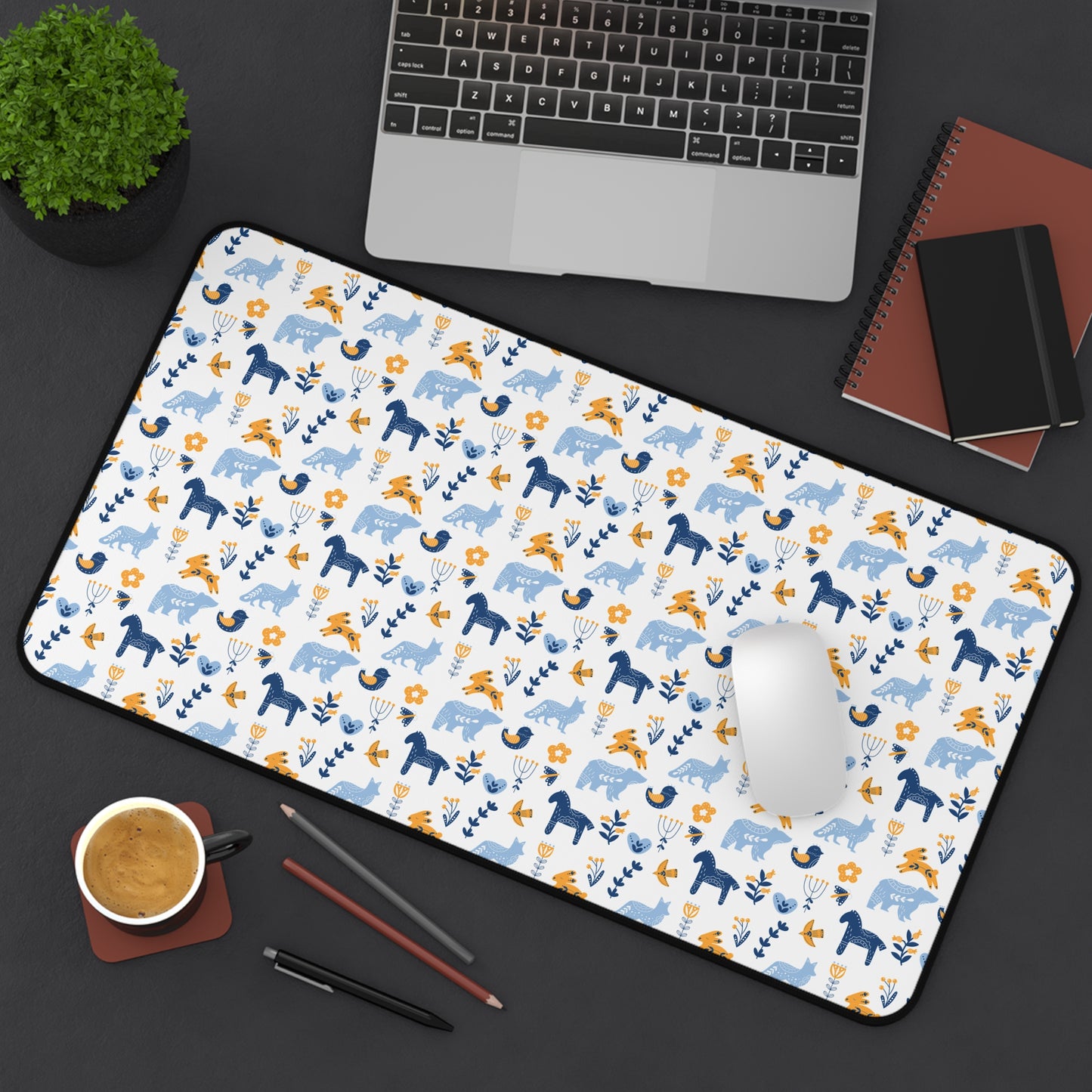 Whimsical Animal Desk Mat, Cute Office Mat for Home Decor, Perfect for Students, Gifts for Nature Lovers, Desk Accessories