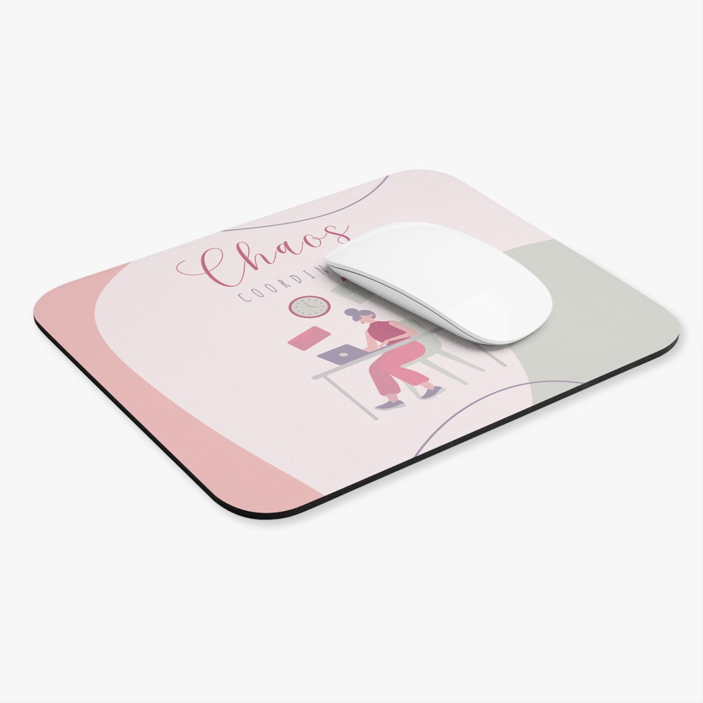 Chaos Coordinator Mouse Pad, Funny Feminine Desk Accessory for Home Office, Perfect Gift for Professionals, Unique Cubicle Decor