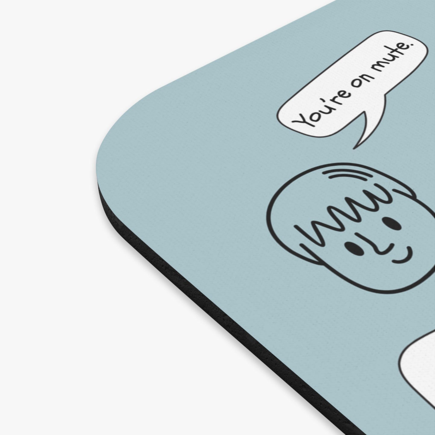 Funny Mouse Pad, Remote Work Humor, Conference Call Bingo, Work from Home Essentials, Gift for Coworker, Gift for Boss, Doodle-Powder Blue