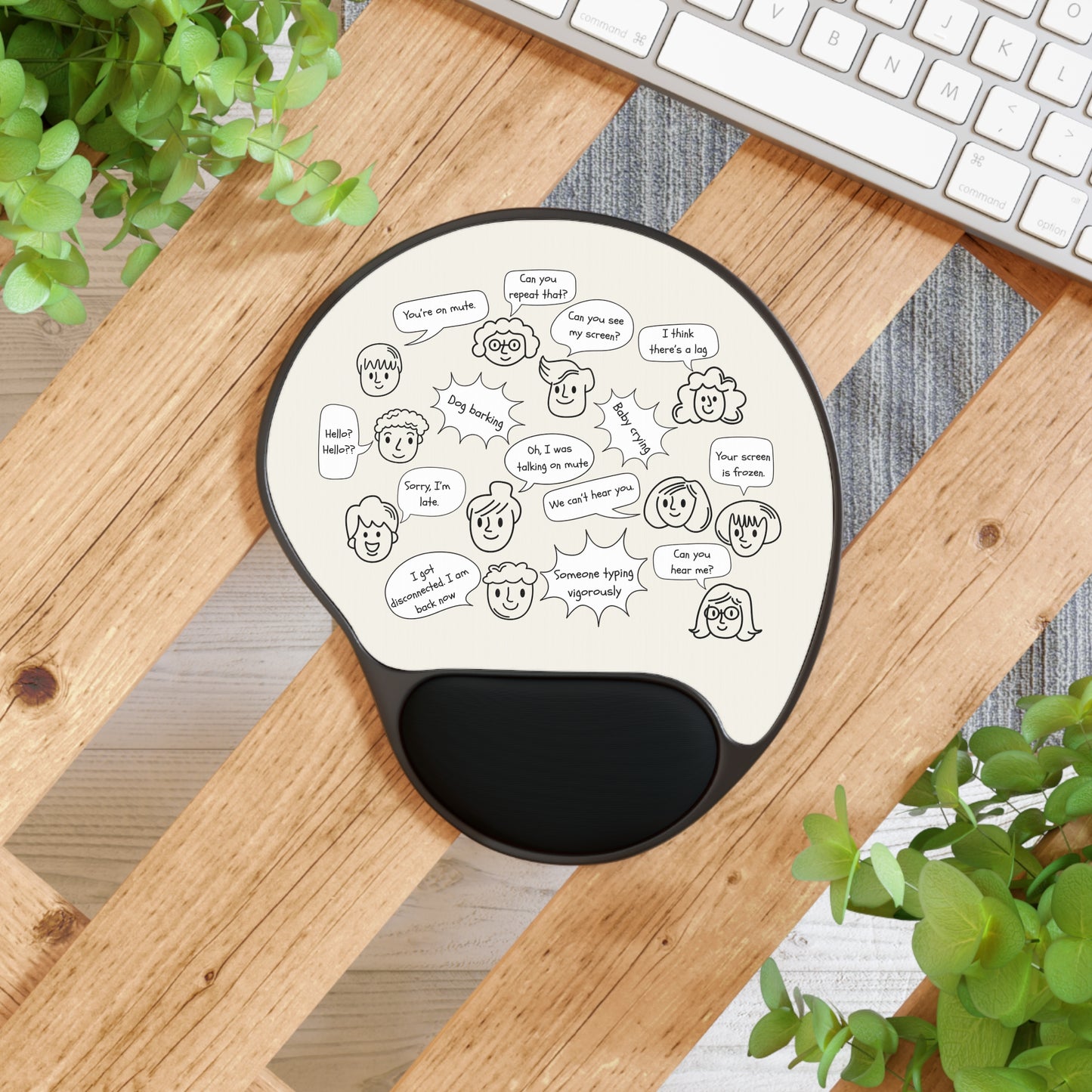 Fun Mouse Pad with Wrist Rest - Perfect for Work or Study, Office Gift, Nerdy Decor, Computer Accessories, Quirky Desk