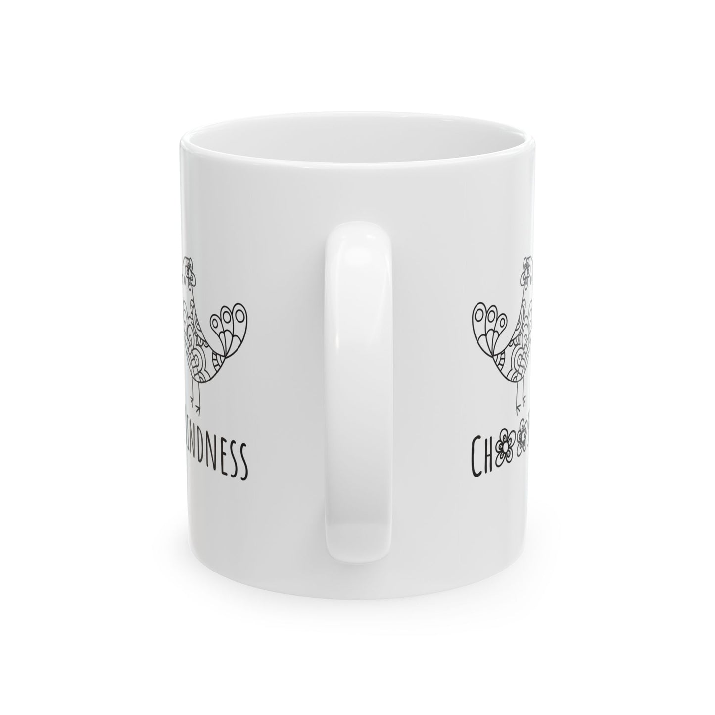 Inspirational Ceramic Mug - Choose Kindness, 11oz/15oz Motivational Tea Cup, Gift for Friends, Positive Affirmation Mug, BPA Free