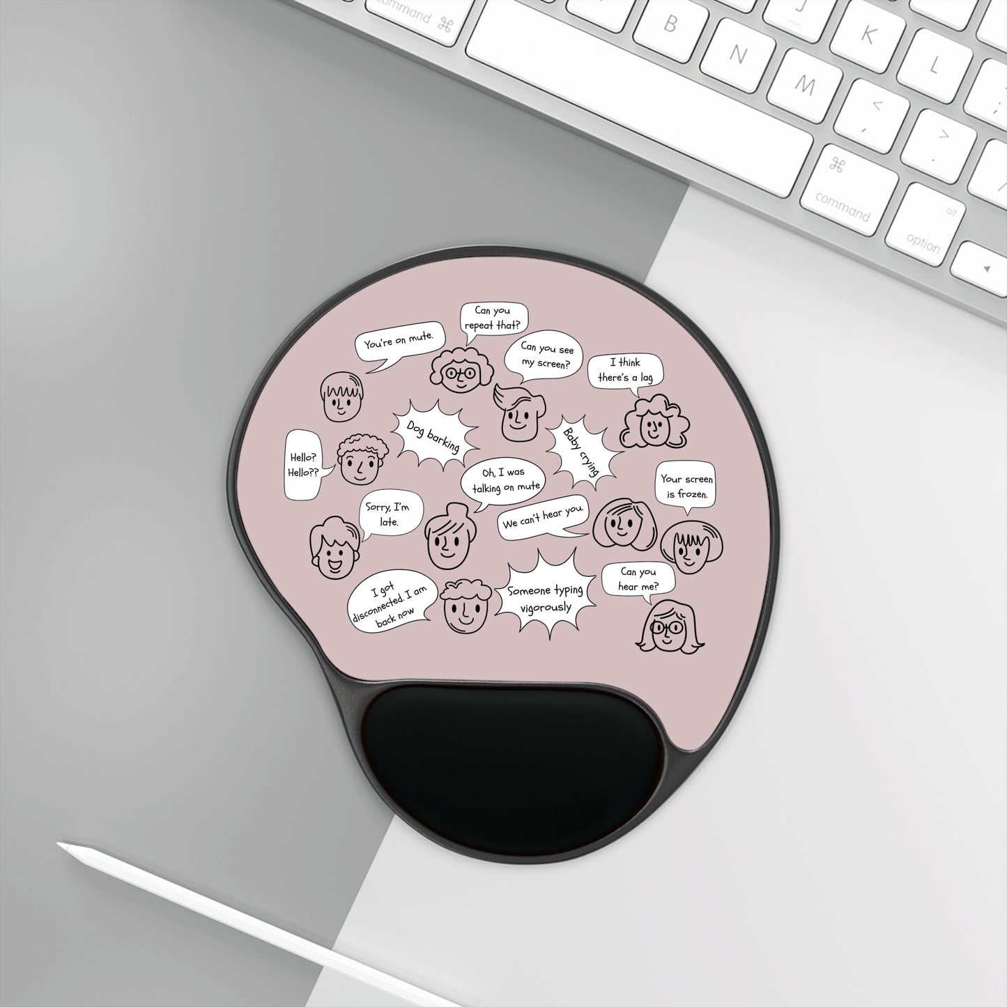 Funny Mouse Pad with Wrist Rest, Cute Office Decor, Work Desk Accessory, Gifts for Coworkers, Quirky Gaming Setup