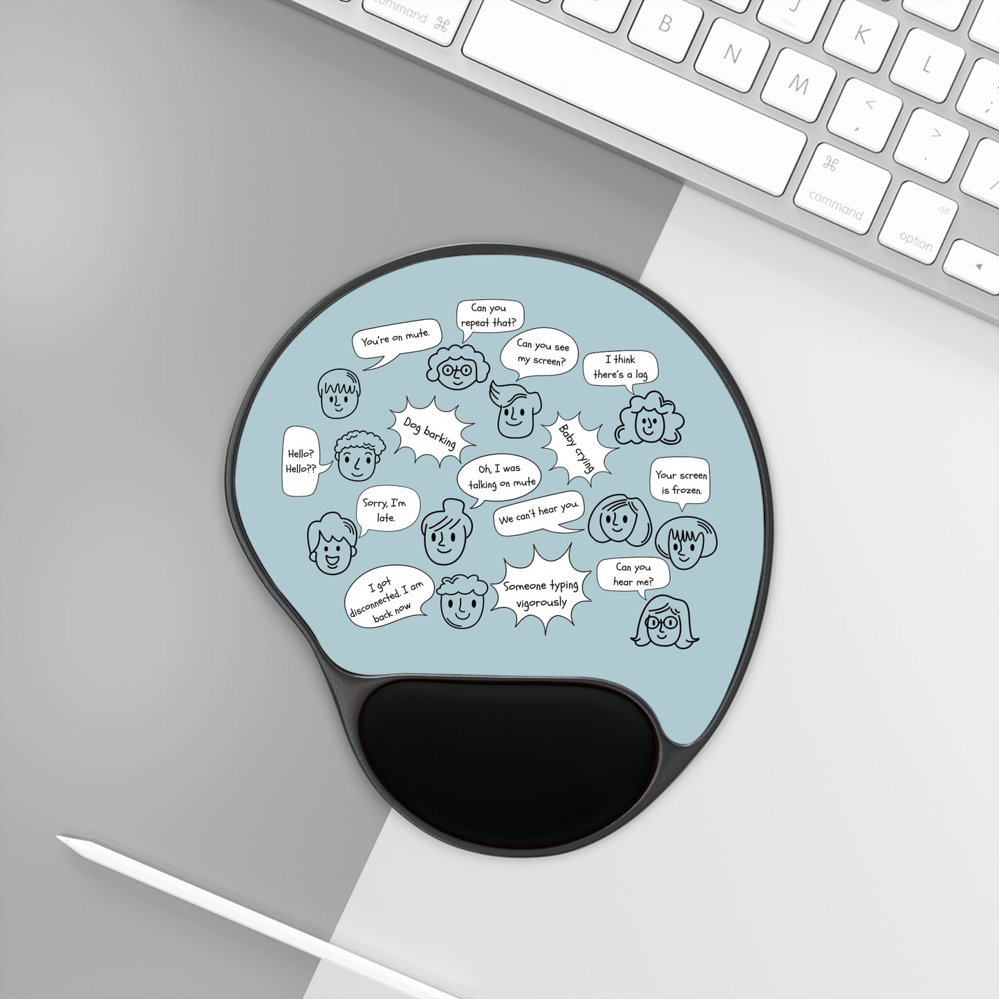 Fun Graphic Mouse Pad with Wrist Rest, Cute Office Decor, Gift for Desk Lovers, Gamer Accessories, Computer Mousepad