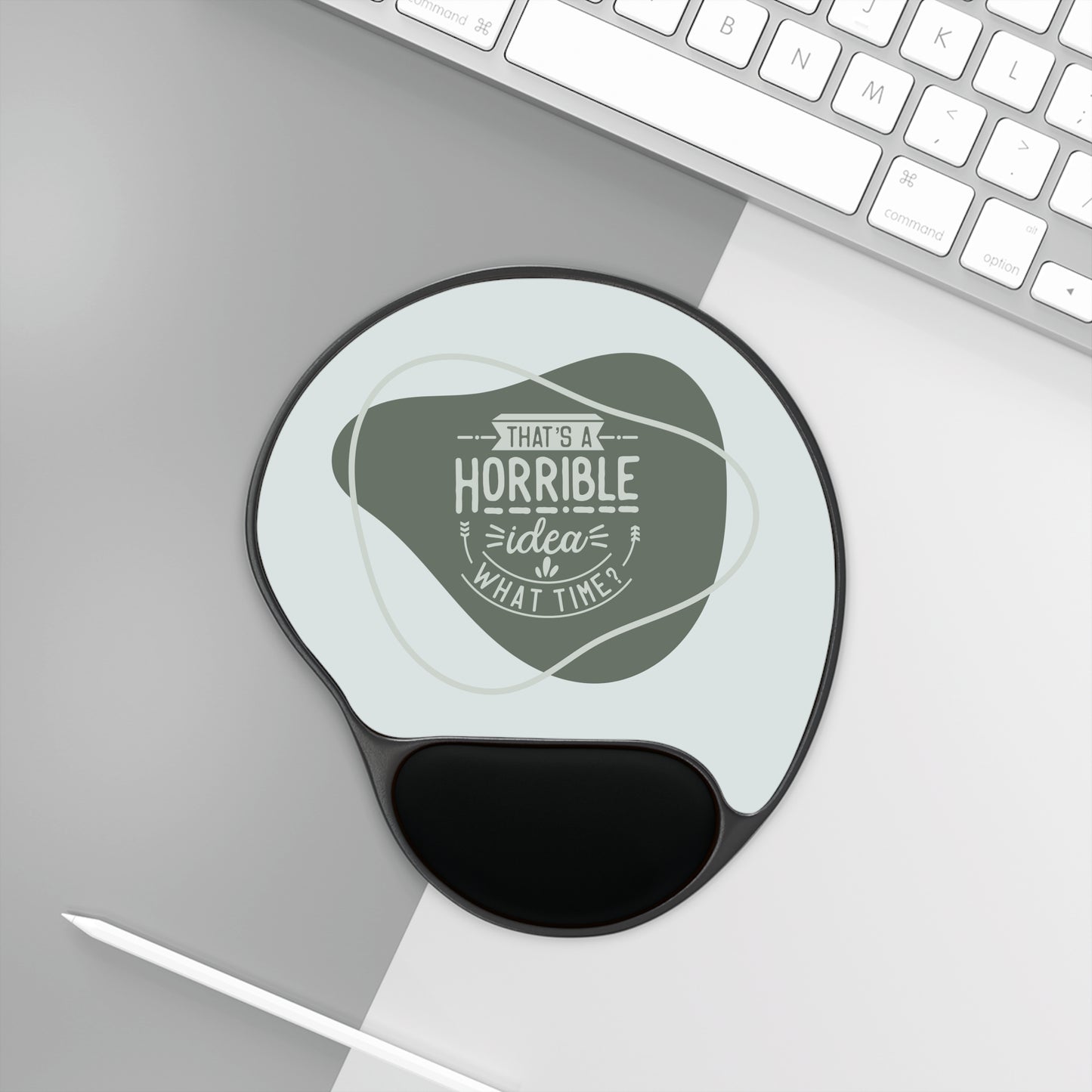 Funny Mouse Pad with Wrist Rest, Office Desk Accessories, Gift for Coworkers, Work From Home Humor, Computer Accessory