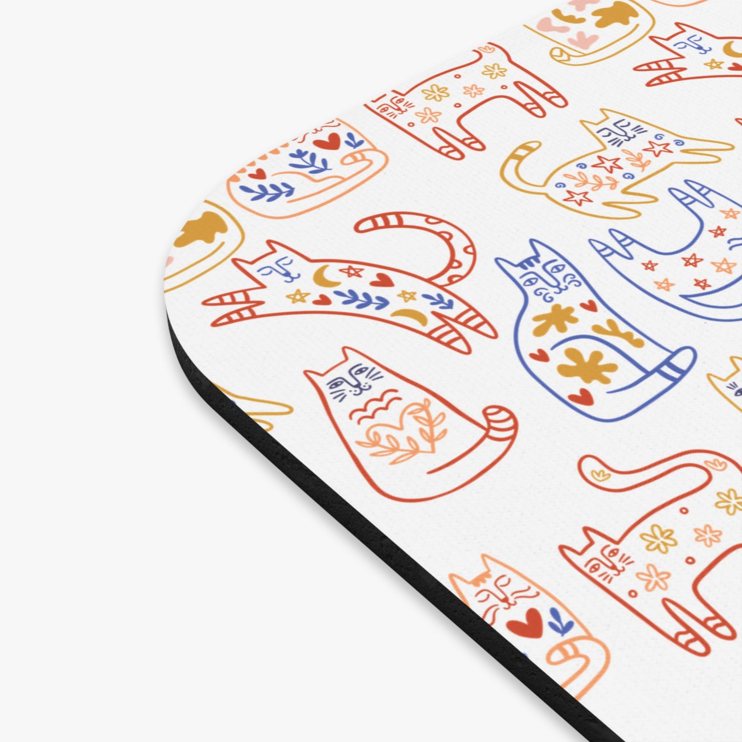 Mouse Pad, Cat Design, Scandinavian Folk Art, Home Office Decor, Nordic Art, Hygge, Work from Home Essentials, Swedish Scandi Art