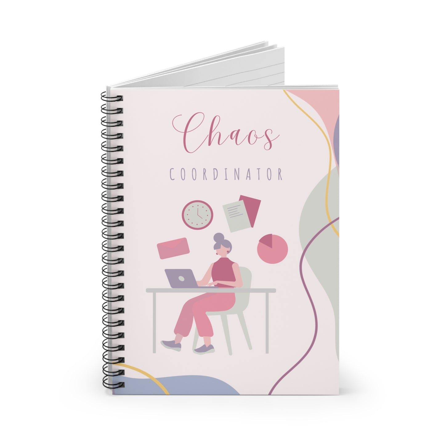 Chaos Coordinator Spiral Notebook - Perfect for Organizing, Gift for Managers, Students, Planners, Journals, Work and School