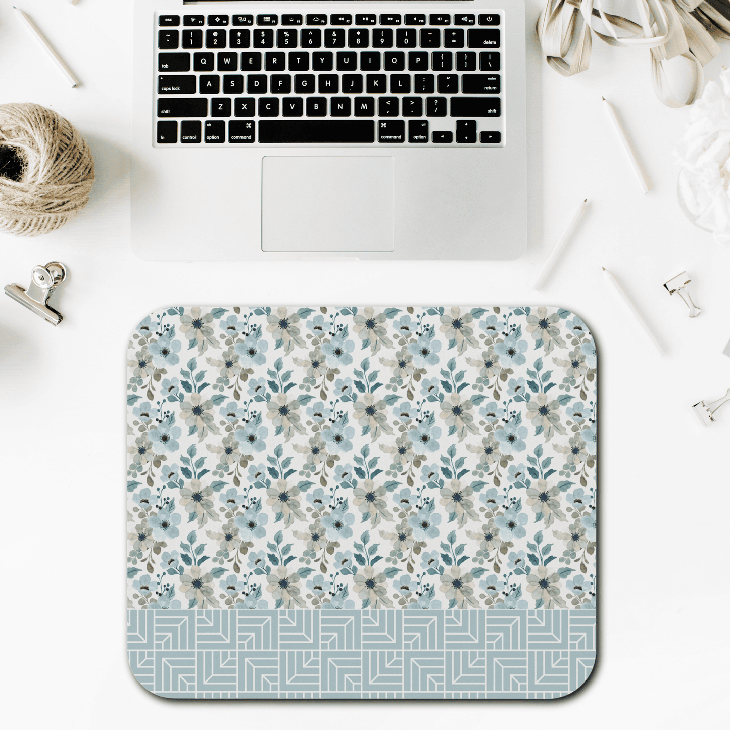 Floral Mouse Pad, Office Decor, Gift for Her, Workspace Accessory, Functional Art, Home Office Essentials