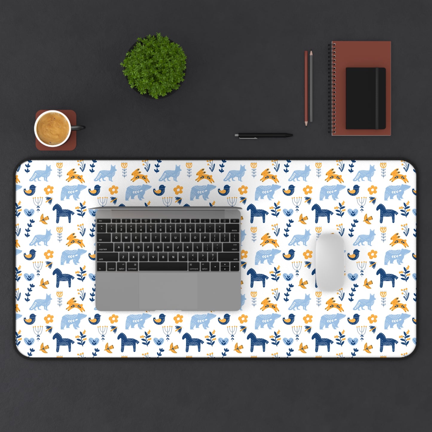 Whimsical Animal Desk Mat, Cute Office Mat for Home Decor, Perfect for Students, Gifts for Nature Lovers, Desk Accessories