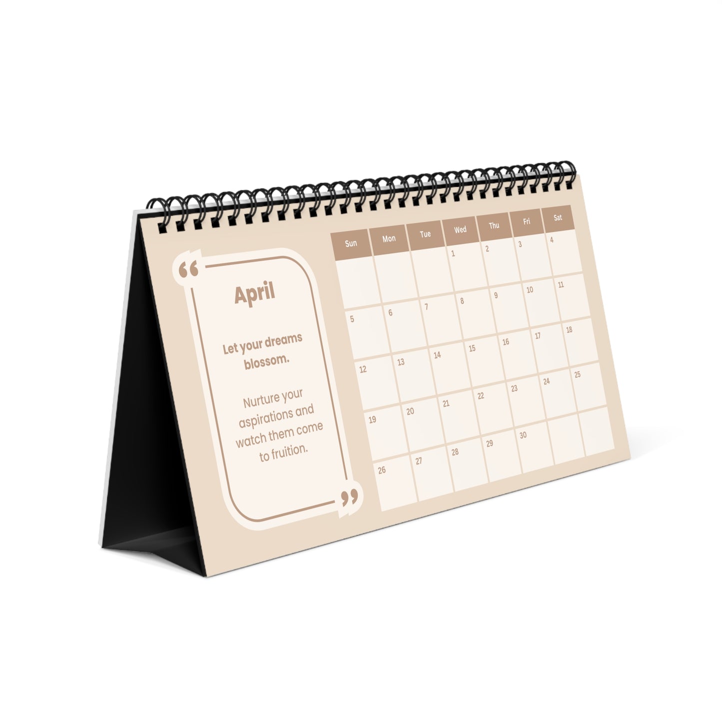 Academic Desktop Calendar 2025-2026, August-July, Moted Boho Earthy Design, Planner, Organizer, Back to School Gift for Students Teachers