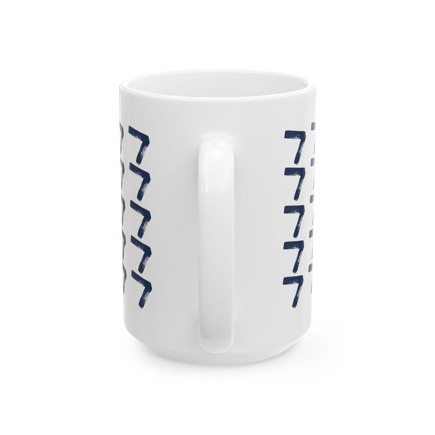 Navy Pattern Ceramic Coffee Mug, Distressed Brush Pattern Indigo Tea Cup for Home, Office, Cute Coffee Cup, Tea Lover's Mug, Unisex gift