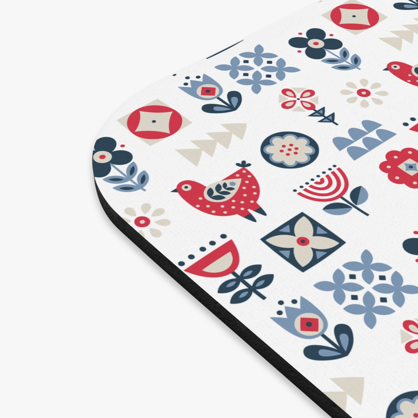 Mouse Pad, Nature Themed Mousepad, Woodland Animal Print Mousepad, Gift for Coworker, Gift for Boss, Scandinavian Folk Art, Scandi Design