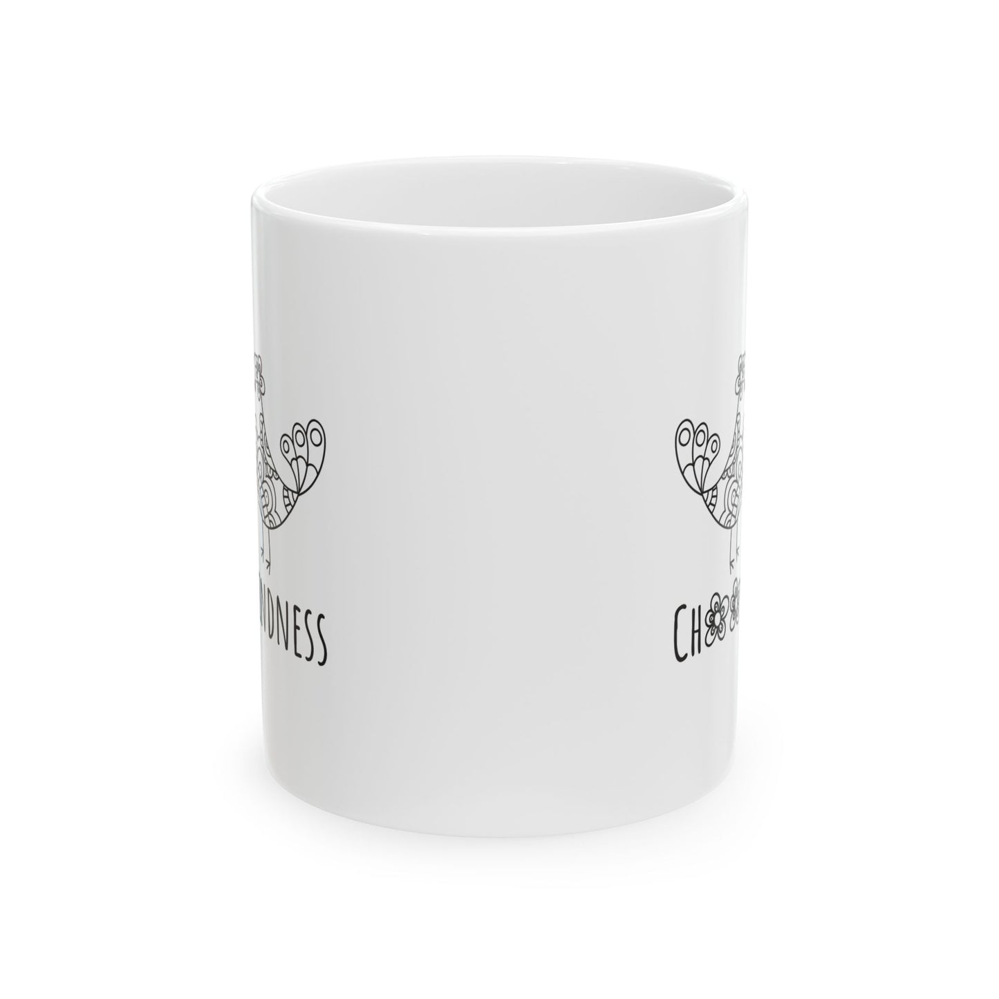 Inspirational Ceramic Mug - Choose Kindness, 11oz/15oz Motivational Tea Cup, Gift for Friends, Positive Affirmation Mug, BPA Free