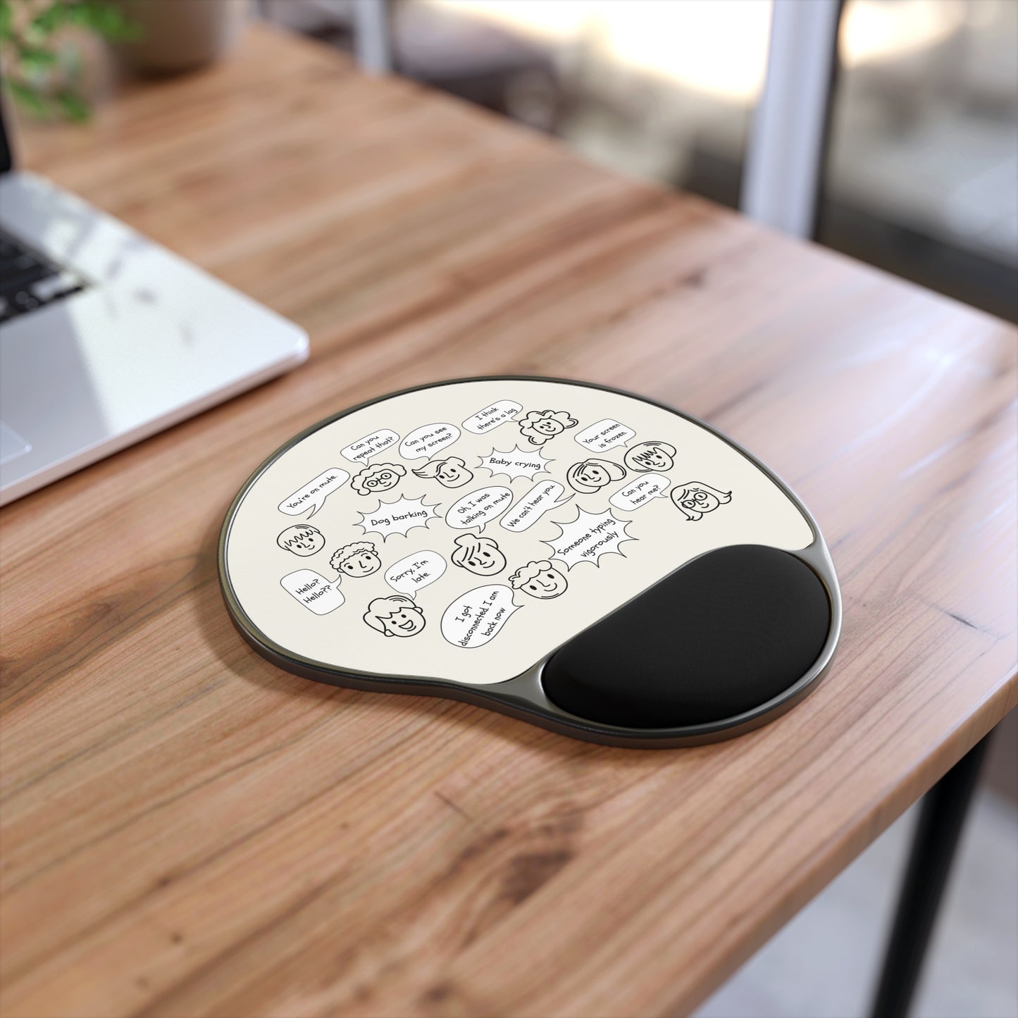 Fun Mouse Pad with Wrist Rest - Perfect for Work or Study, Office Gift, Nerdy Decor, Computer Accessories, Quirky Desk