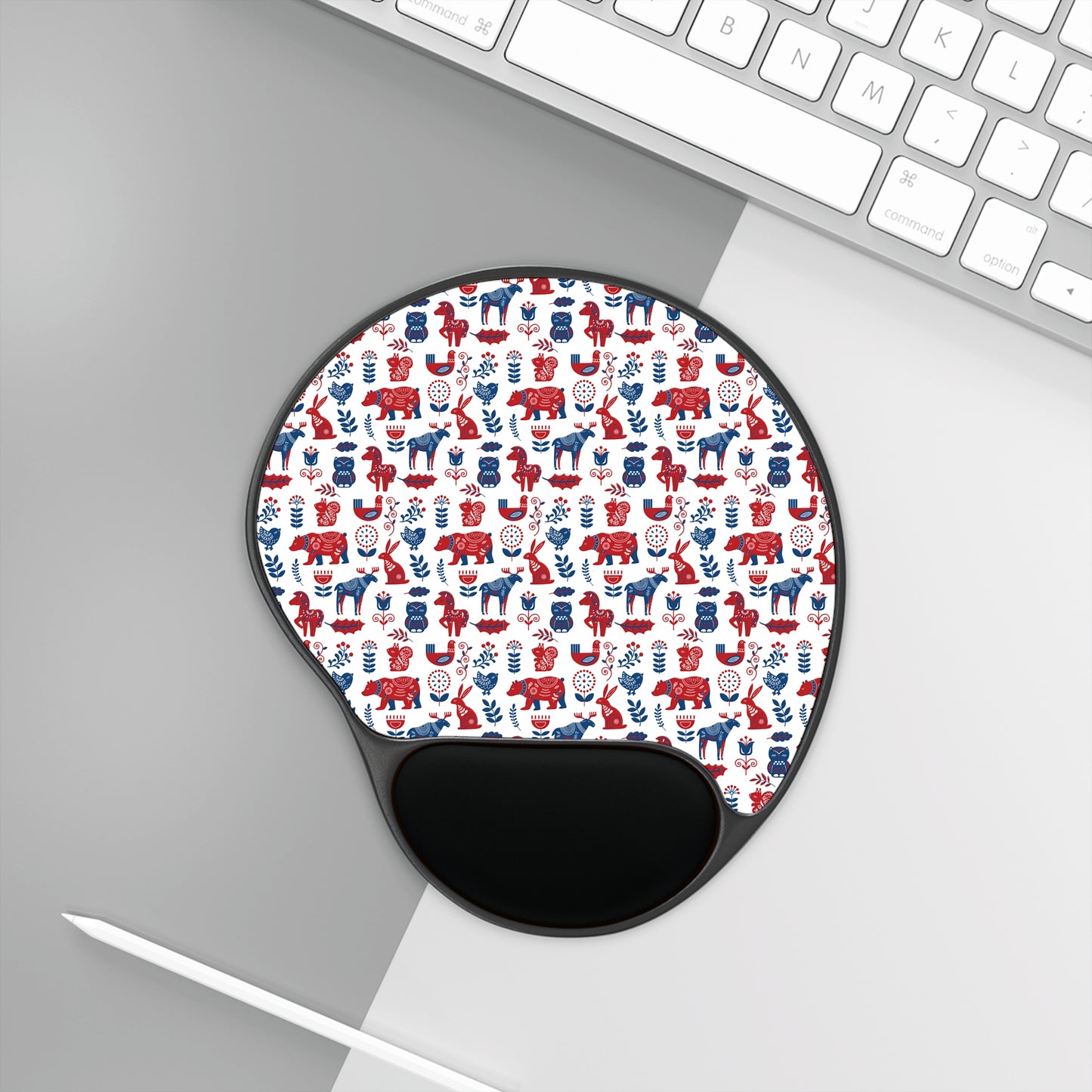 Mouse Pad with Wrist Rest, Ergonomic Mousepad with Wrist Support, Gaming Mousepad, Nordic Scandinavian Style Inspired Home Office Decor