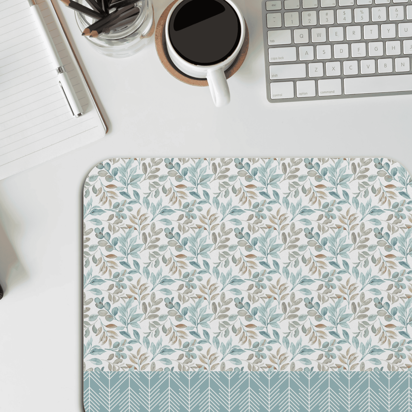 Floral Rectangle Mouse Pad for Home or Office, Office Decor, Gift for Her, Desk Accessories, Nature Inspired