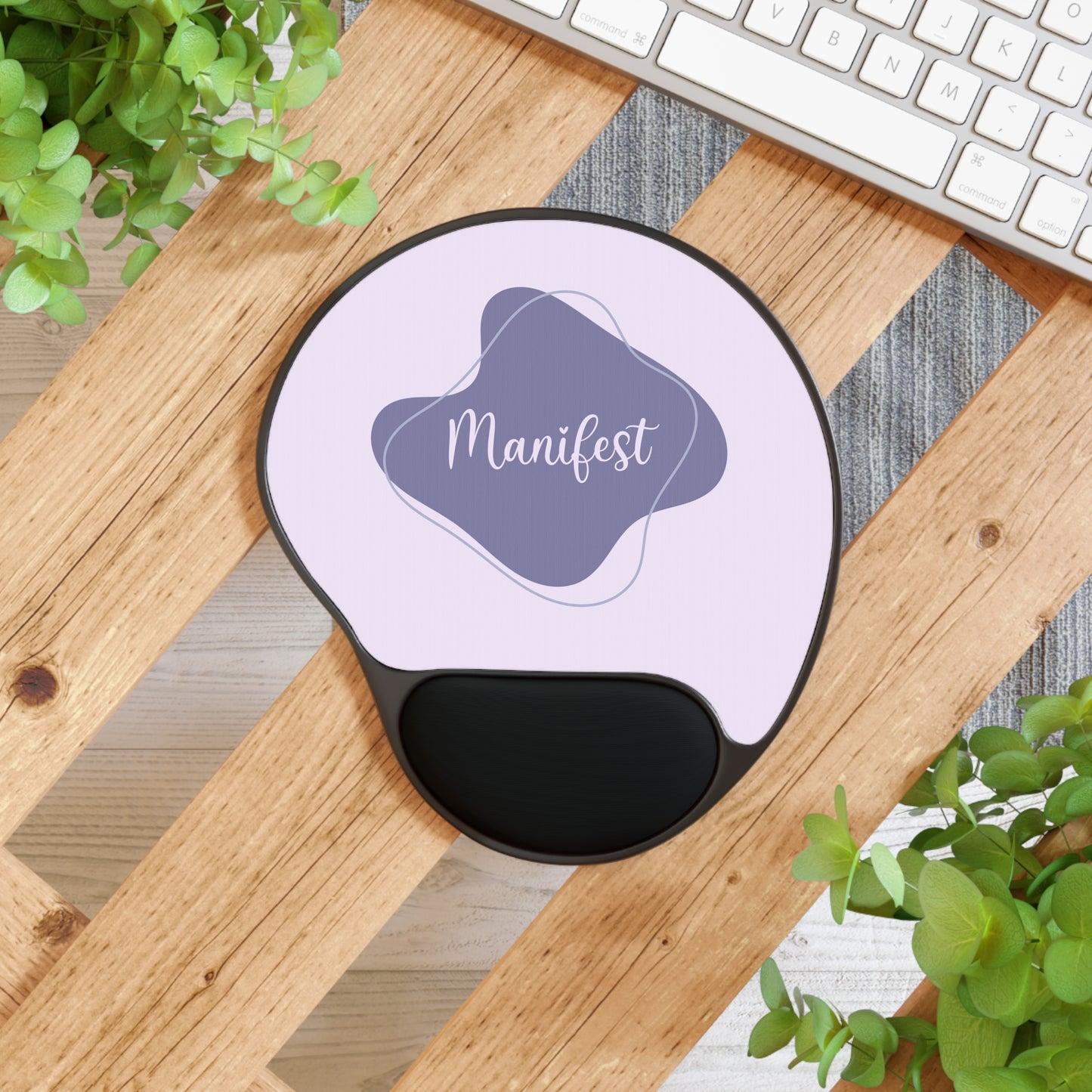 Manifest Mouse Pad with Wrist Rest, Perfect for Home Office, Gift for Students, Desk Accessories, Motivational Decor, Productivity