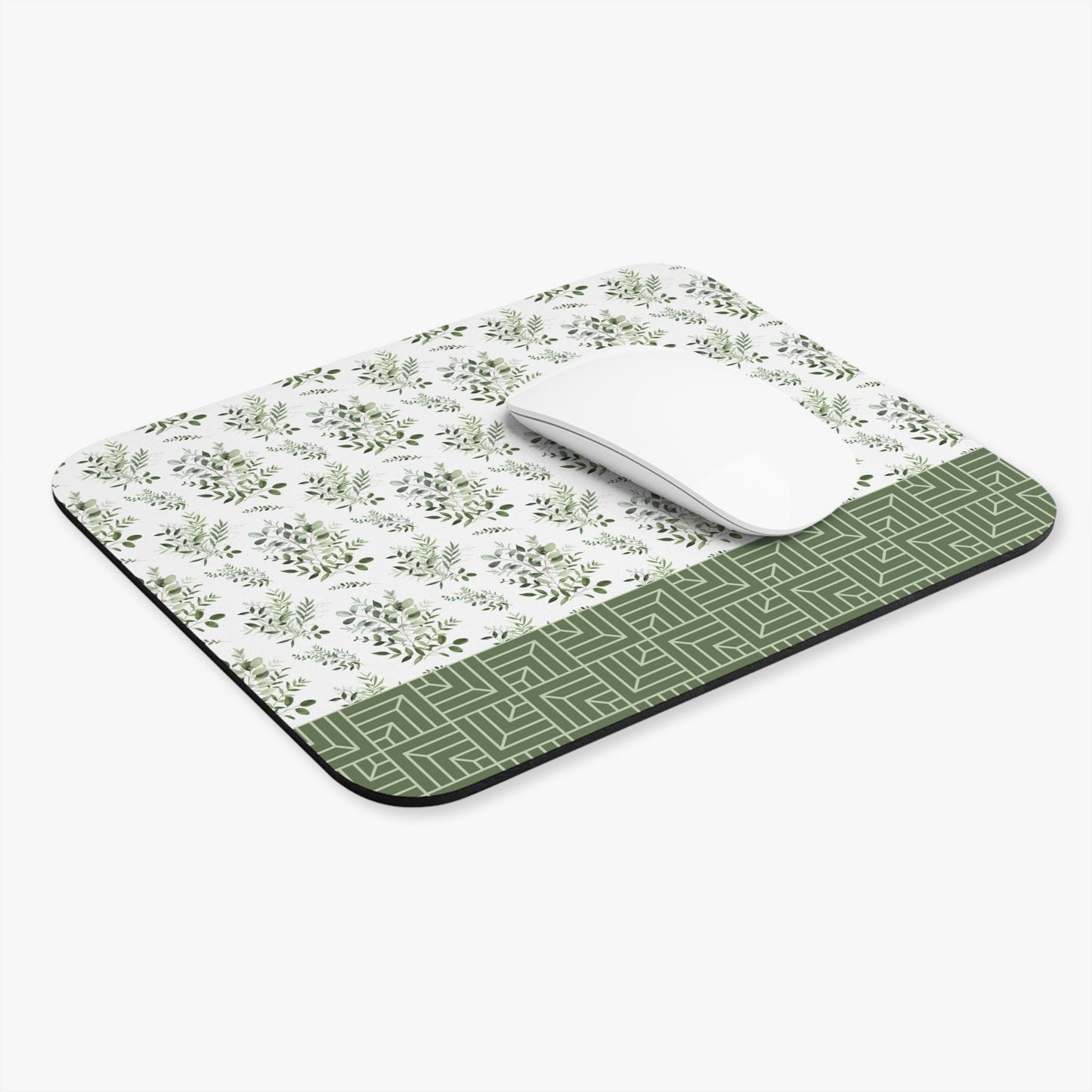 Elegant Floral Mouse Pad, Greenery Desk Accessory, Office Gift, Nature-Inspired Home Decor, Ideal for Work or Study