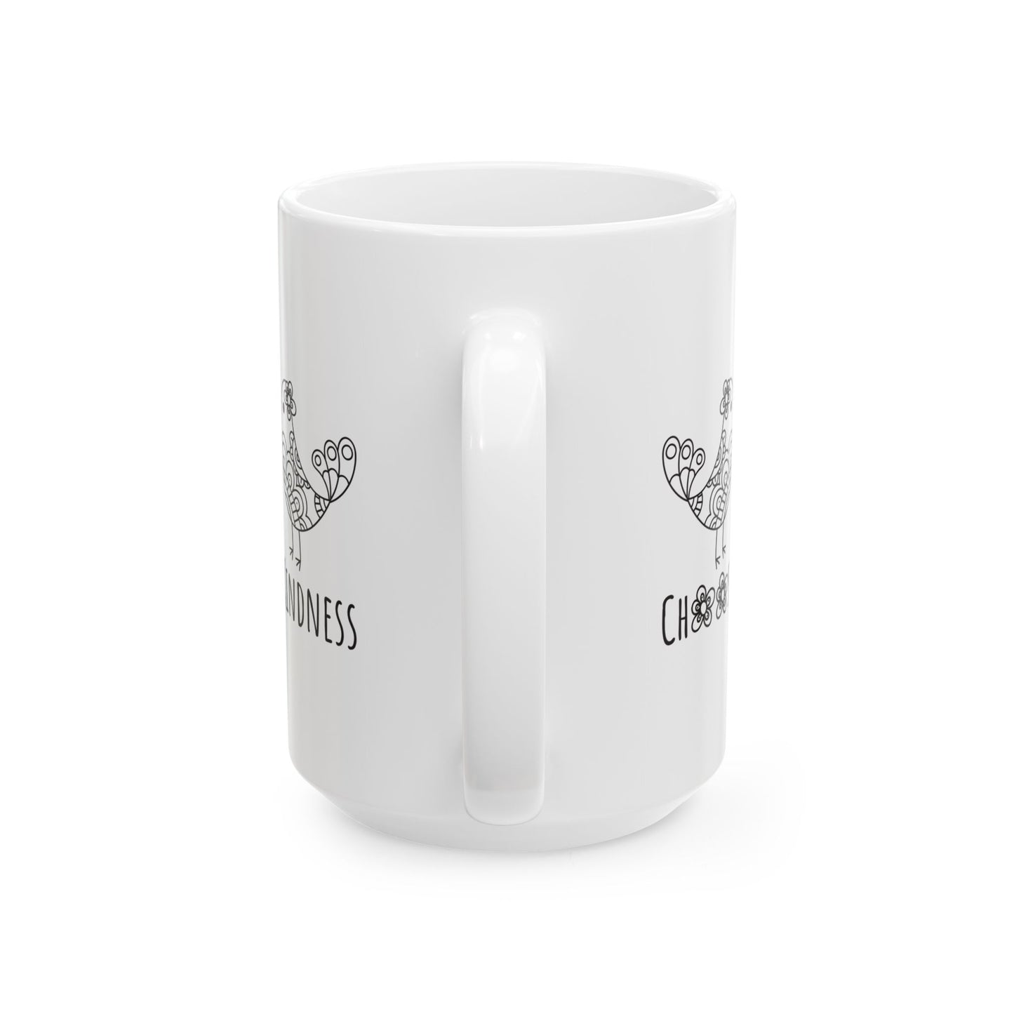 Inspirational Ceramic Mug - Choose Kindness, 11oz/15oz Motivational Tea Cup, Gift for Friends, Positive Affirmation Mug, BPA Free