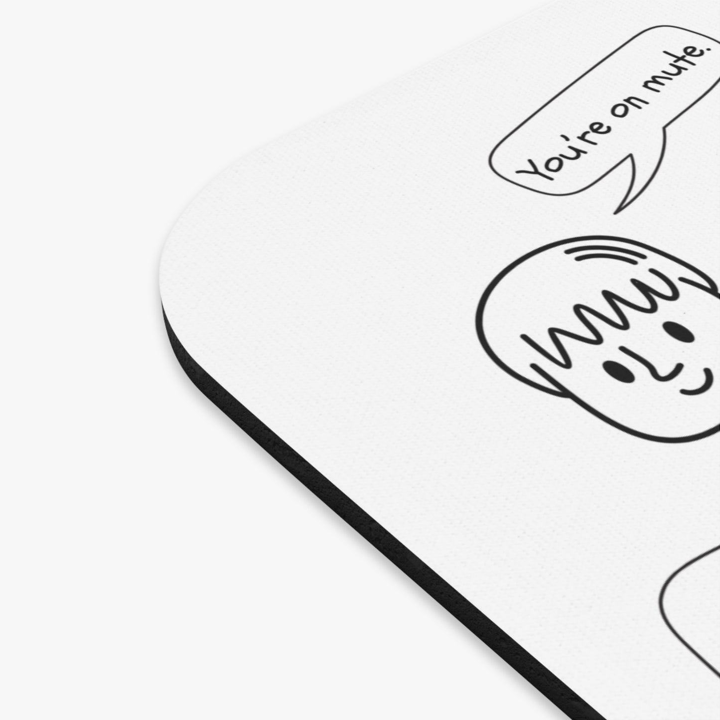 Funny Mouse Pad, Remote Work Humor, Conference Call Bingo, Work from Home Essentials, Funny Gift for Coworker, Gift for Boss, Doodle-White