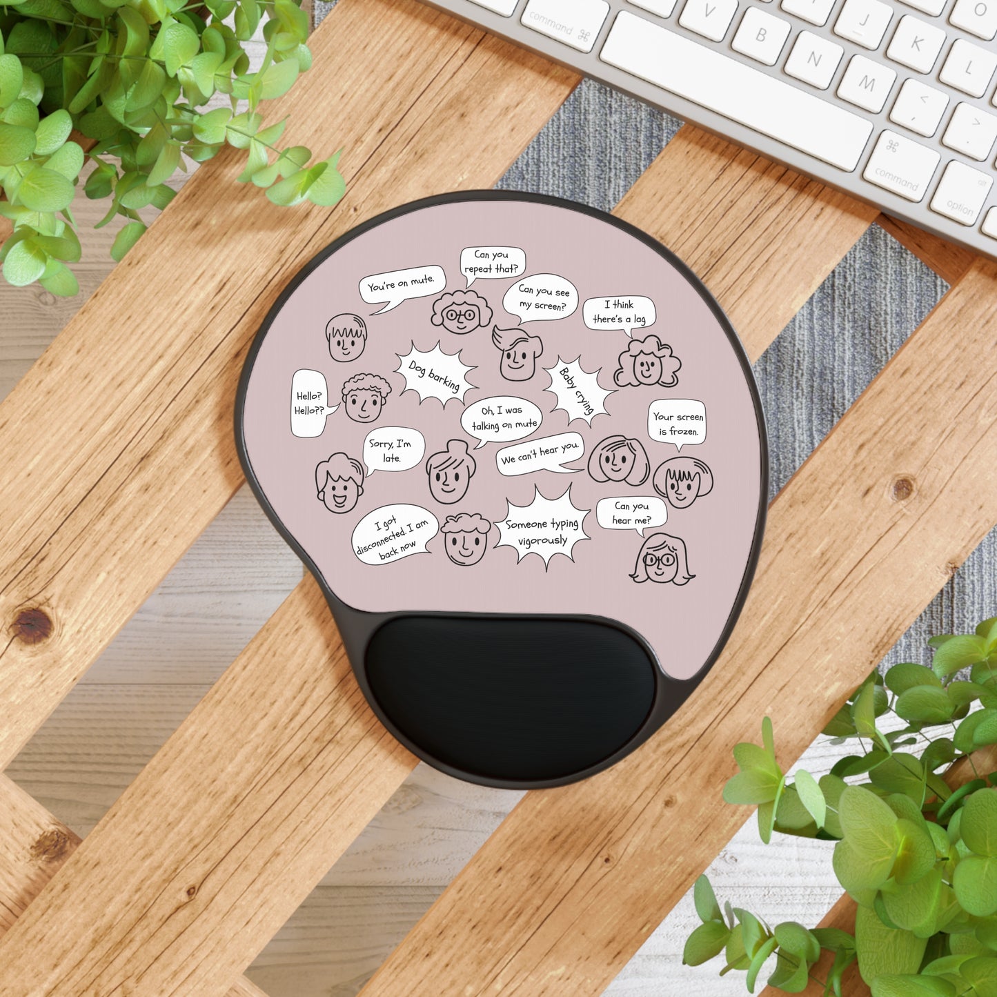 Funny Mouse Pad with Wrist Rest, Cute Office Decor, Work Desk Accessory, Gifts for Coworkers, Quirky Gaming Setup