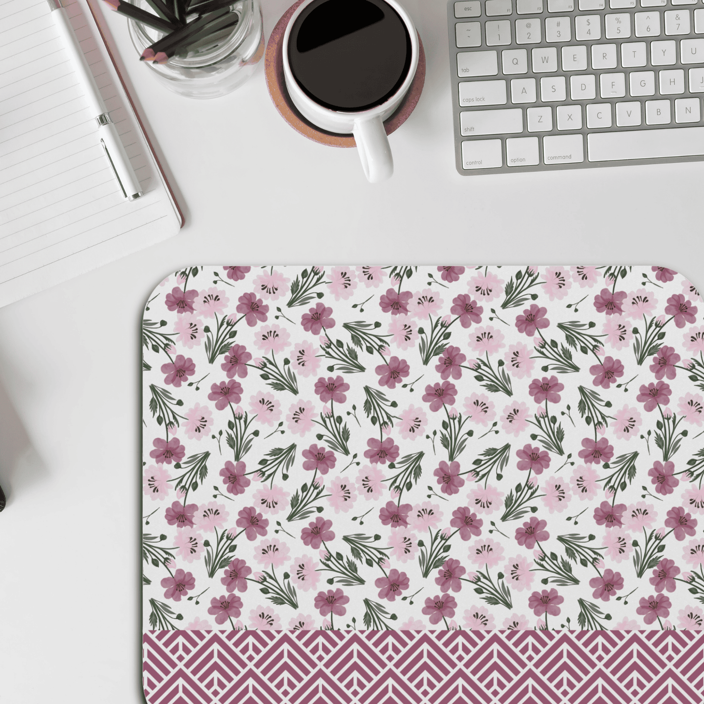 Floral Mouse Pad - Botanical Decor, Office Accessories, Gift for Her, Home Office, Student Essentials, Mother's Day Gift