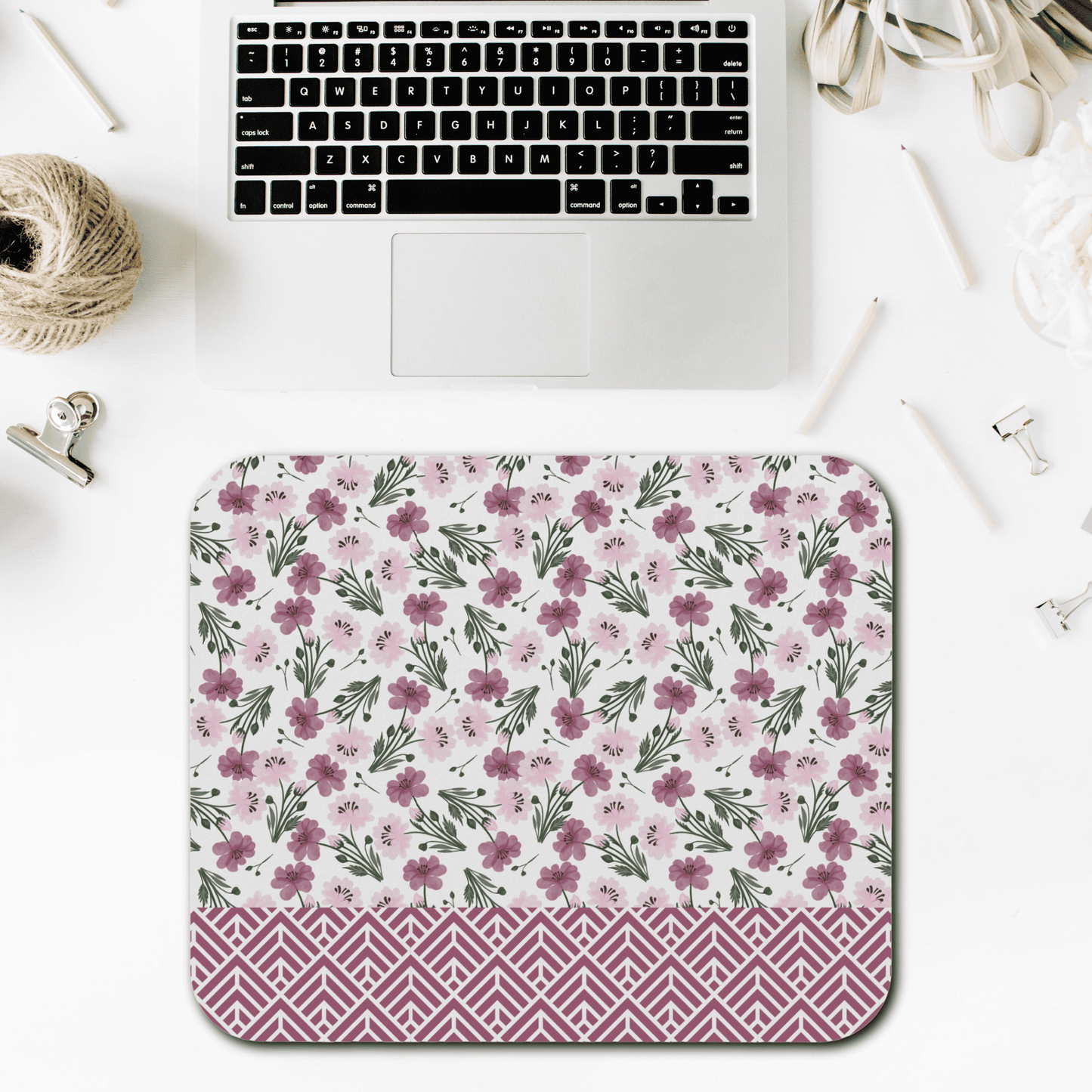 Floral Mouse Pad - Botanical Decor, Office Accessories, Gift for Her, Home Office, Student Essentials, Mother's Day Gift