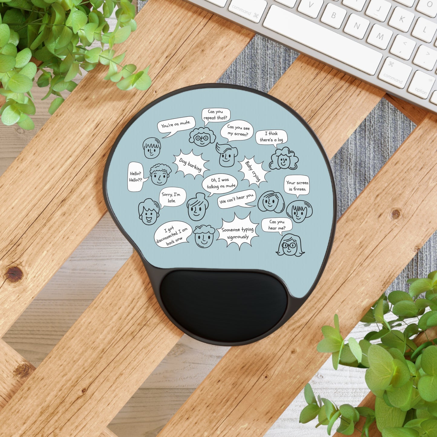 Fun Graphic Mouse Pad with Wrist Rest, Cute Office Decor, Gift for Desk Lovers, Gamer Accessories, Computer Mousepad