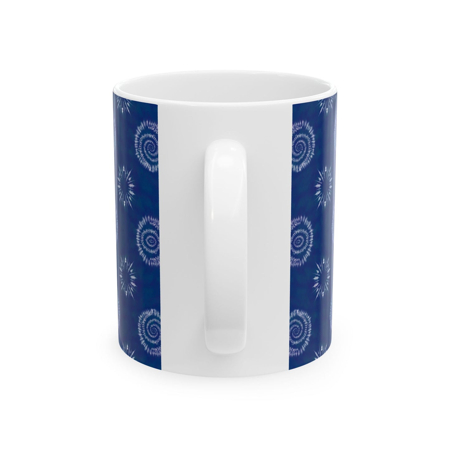 Shibori Tie Dye Mug, 11oz or 15oz, Artistic Indigo Ceramic Coffee Mug, BPA Free, Dishwasher and Microwave Safe, Gifts for Her, Tea Cup