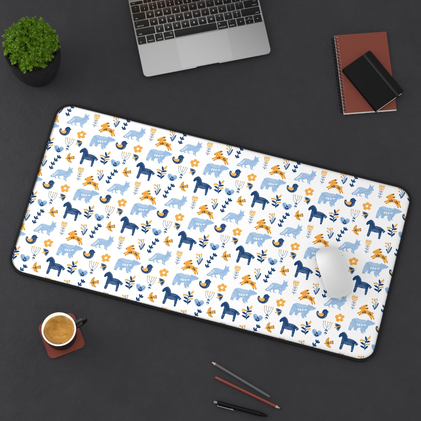 Whimsical Animal Desk Mat, Cute Office Mat for Home Decor, Perfect for Students, Gifts for Nature Lovers, Desk Accessories