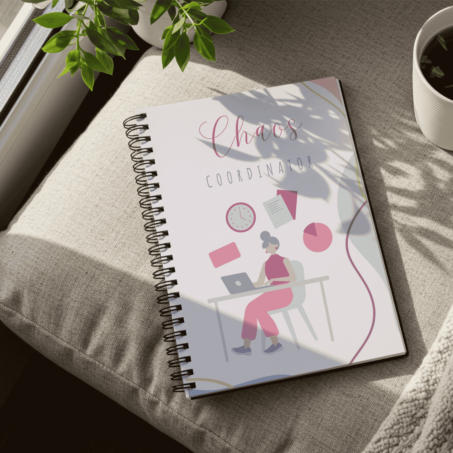 Chaos Coordinator Spiral Notebook - Perfect for Organizing, Gift for Managers, Students, Planners, Journals, Work and School
