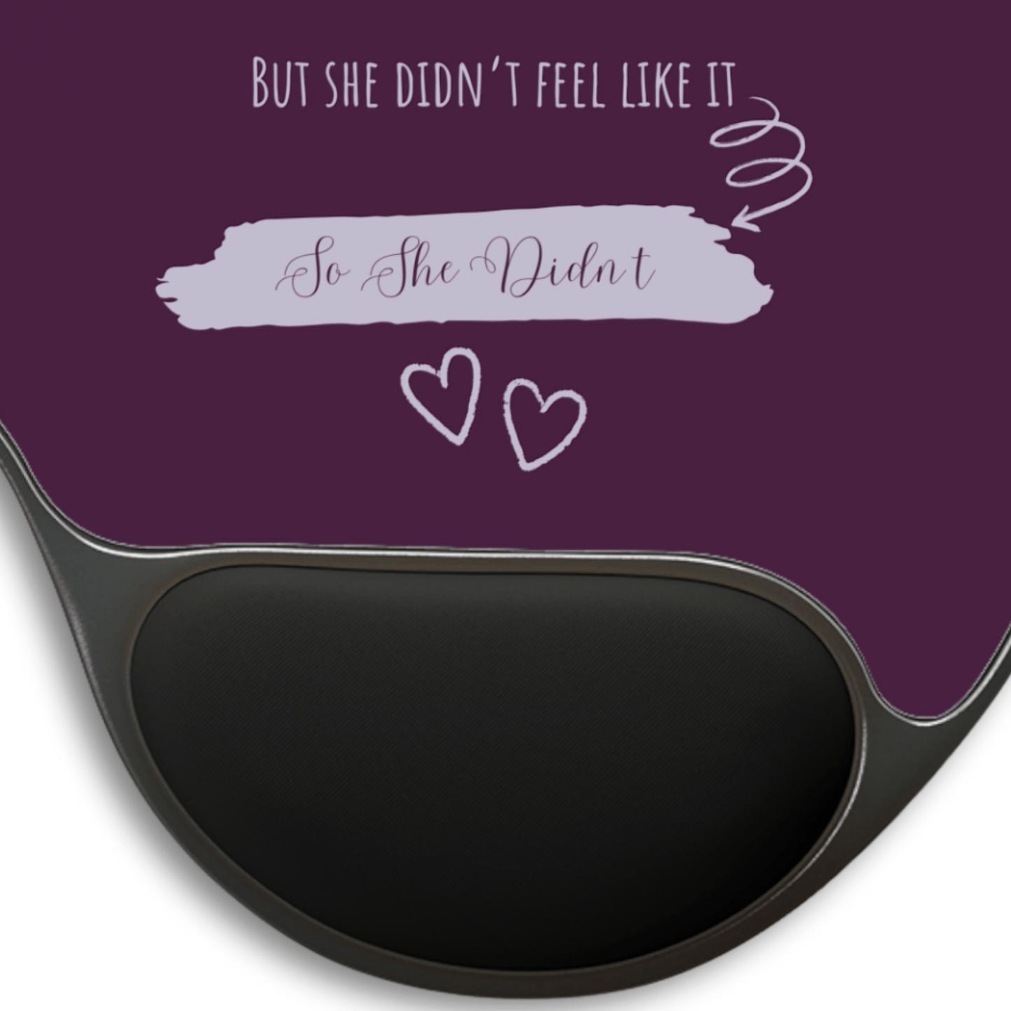 Funny Mouse Pad with Wrist Rest - She Believed - Purple Ergonomic Mousepad, Ideal for Office, Home, Gifts, Motivation, Desk Accessories