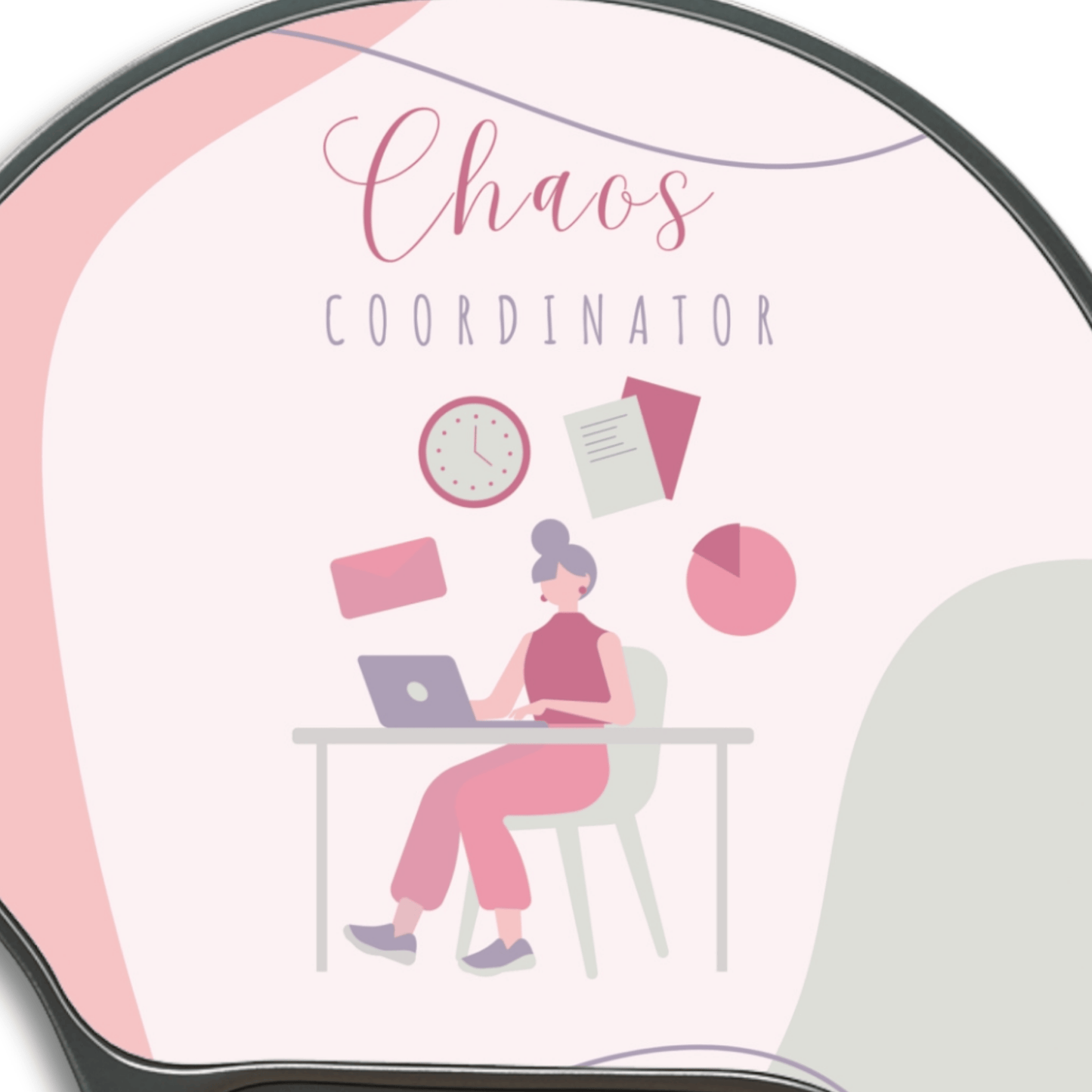 Mouse Pad, Chaos Coordinator Ergonomic Wrist Rest Pad - Funny Cute Desk Accessories, Office Gift Idea, Computer Desk Decor, Coworker Gift,