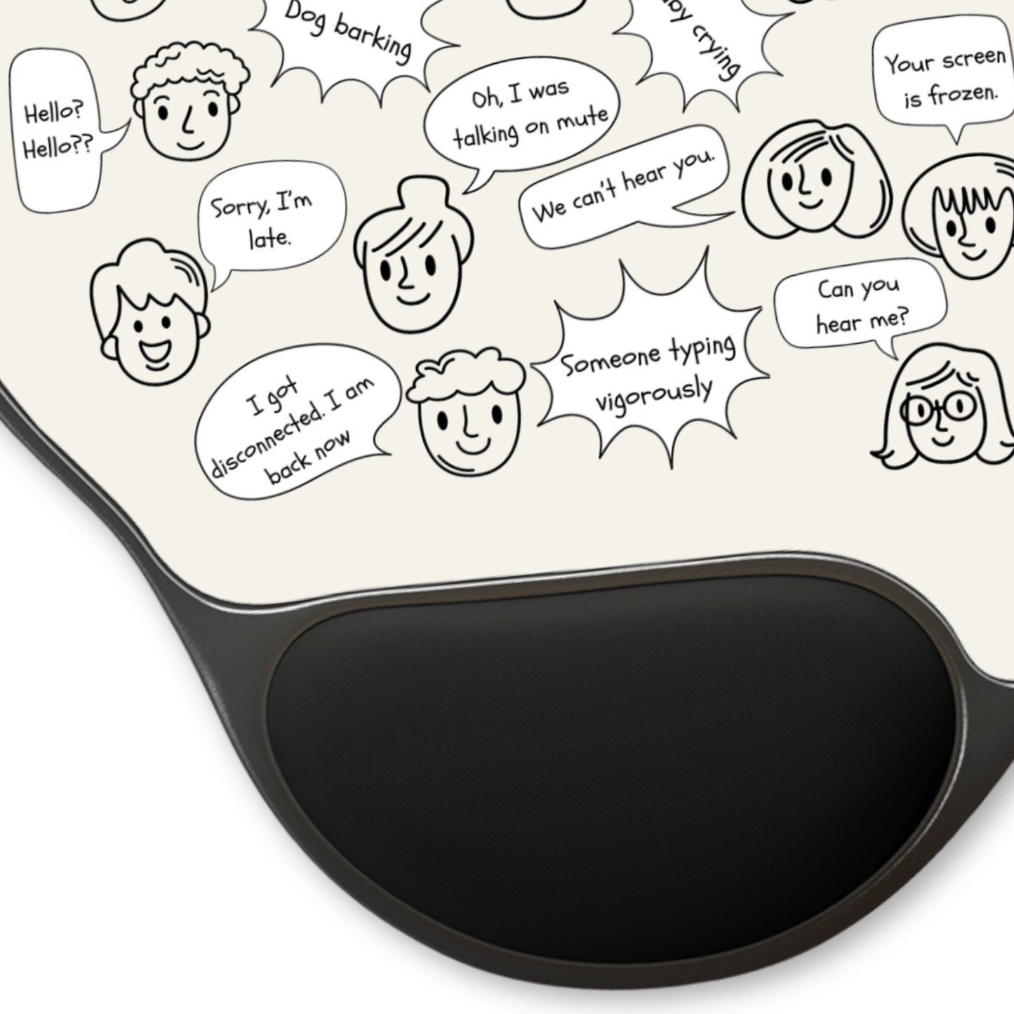 Fun Mouse Pad with Wrist Rest - Perfect for Work or Study, Office Gift, Nerdy Decor, Computer Accessories, Quirky Desk
