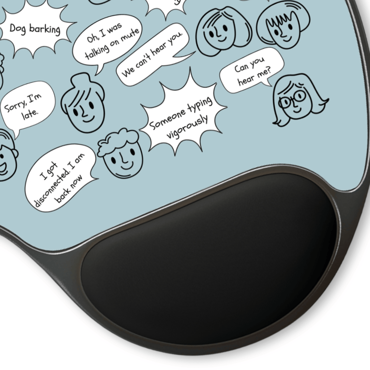 Fun Graphic Mouse Pad with Wrist Rest, Cute Office Decor, Gift for Desk Lovers, Gamer Accessories, Computer Mousepad