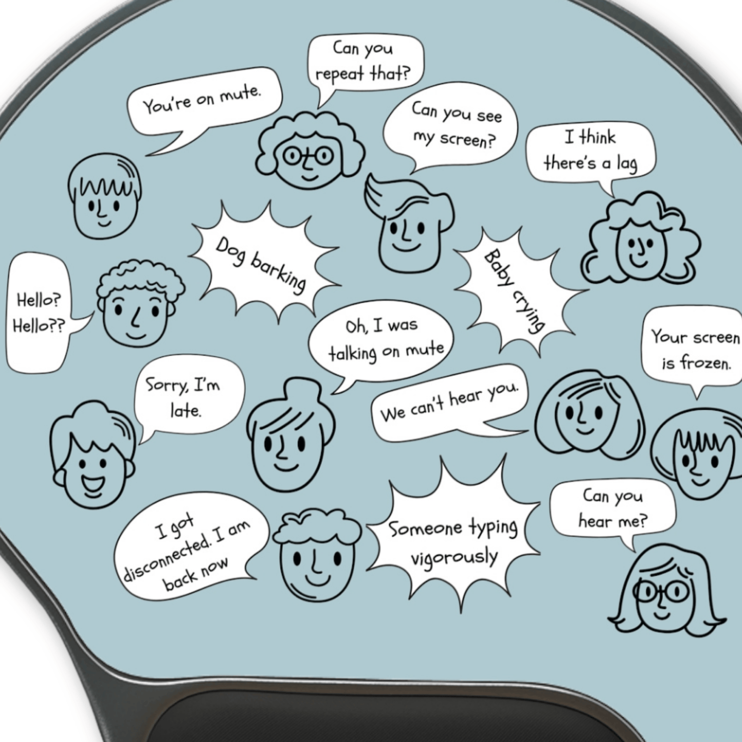 Fun Graphic Mouse Pad with Wrist Rest, Cute Office Decor, Gift for Desk Lovers, Gamer Accessories, Computer Mousepad
